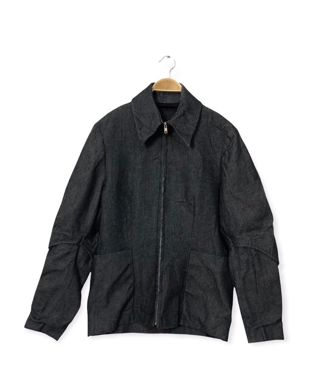 image of Vintage Dirk Schonberger Zipper Ups Denim Jacket in Blue, Men's (Size Medium)