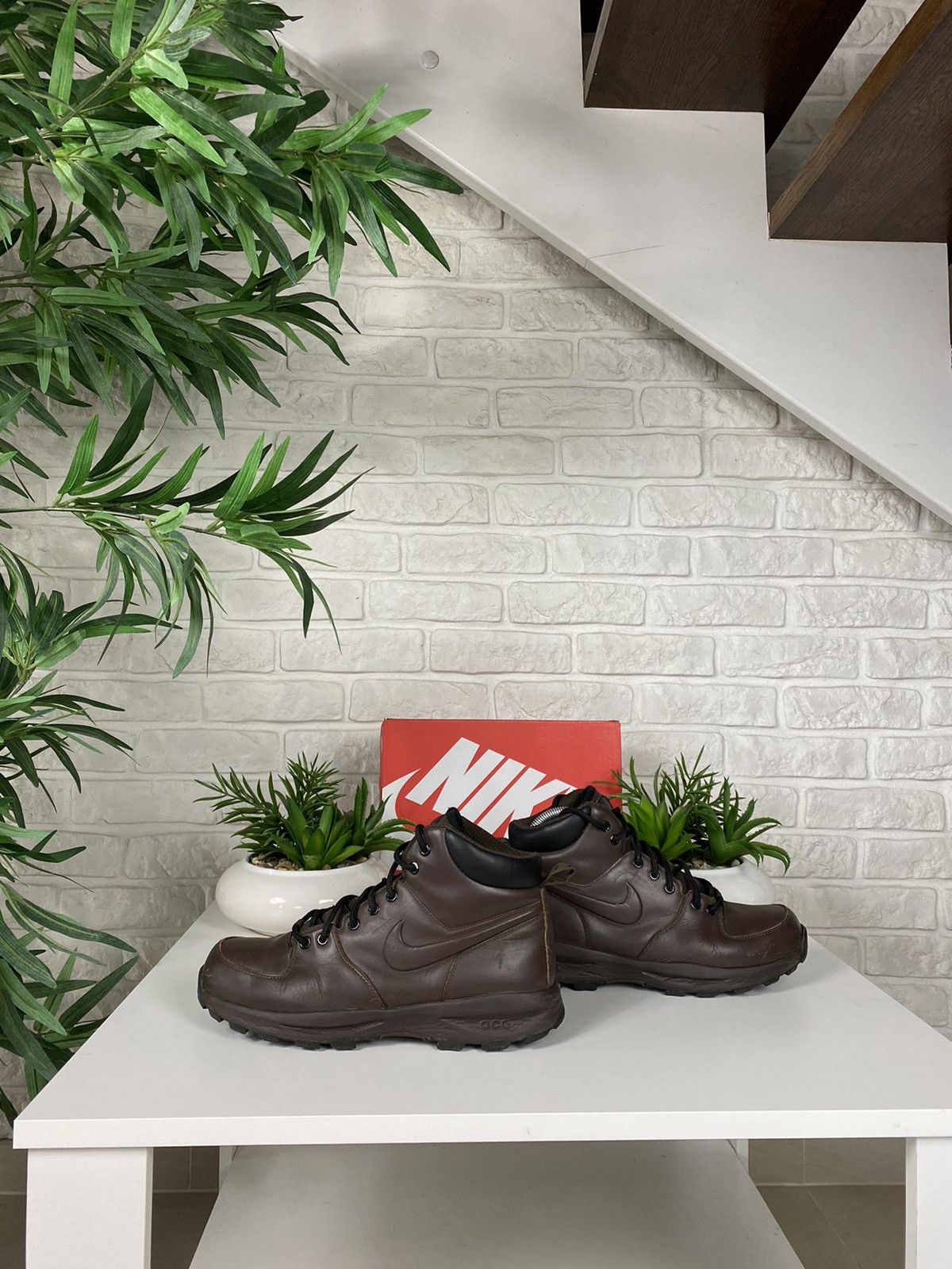 Nike Nike ACG Vintage Nike ACG 2014 Manoa Leather All Brown Boots US 9.5 Vintage Grailed