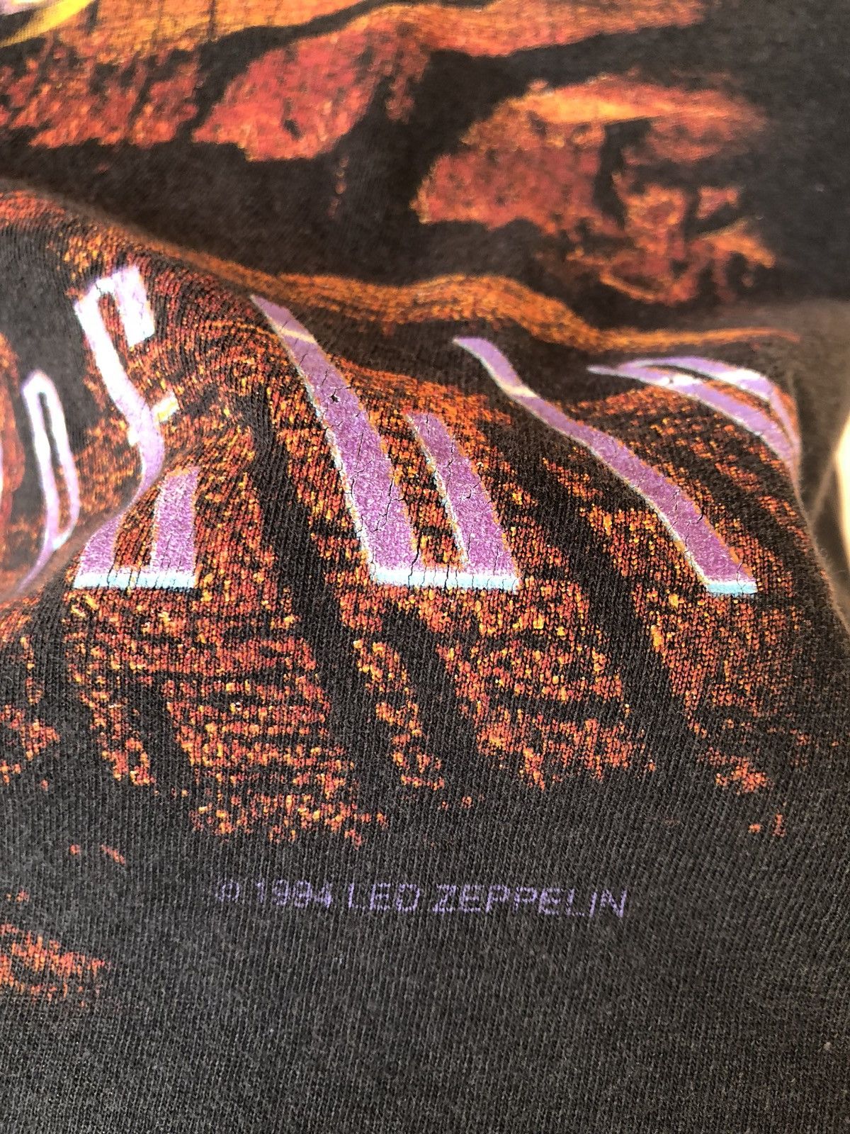 Band Tees × Led Zeppelin × Vintage Vintage 90s LED ZEPPELIN Band Promo Tee Size US L / EU 52-54 / 3 - 6 Thumbnail