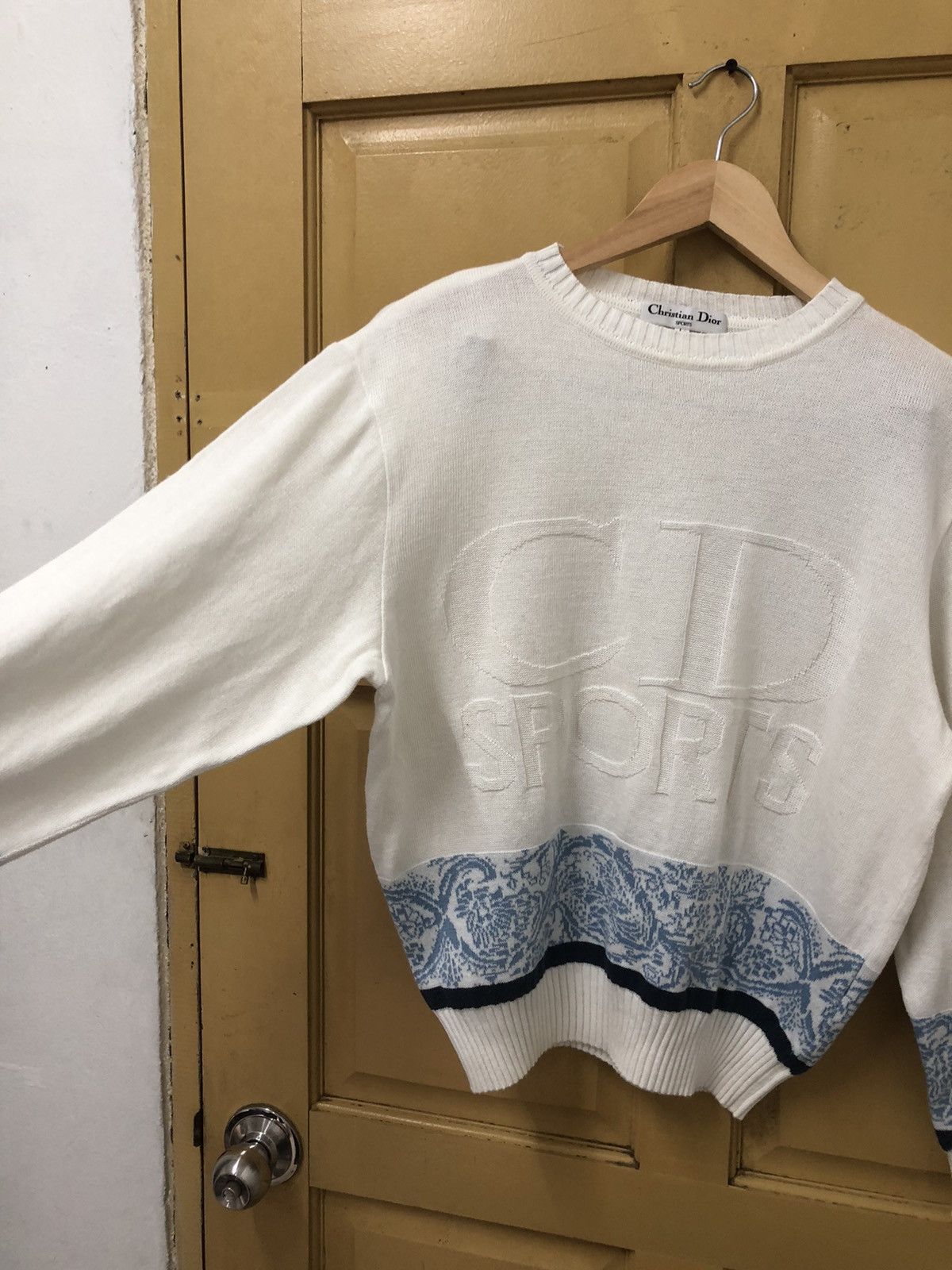 Christian Dior Monsieur Vintage Christian Dior CD Sport Big Logo Knit Pullover Size L / US 10 / IT 46 - 13 Thumbnail
