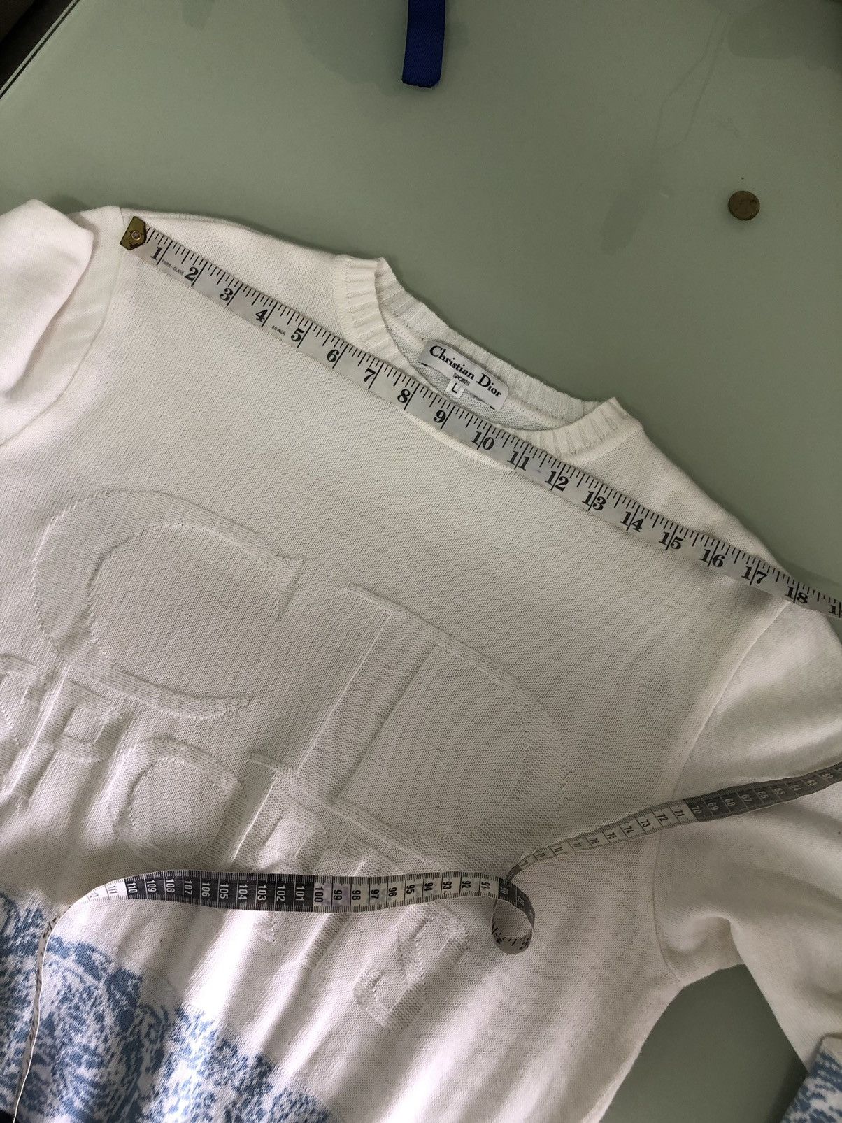Christian Dior Monsieur Vintage Christian Dior CD Sport Big Logo Knit Pullover Size L / US 10 / IT 46 - 18 Thumbnail