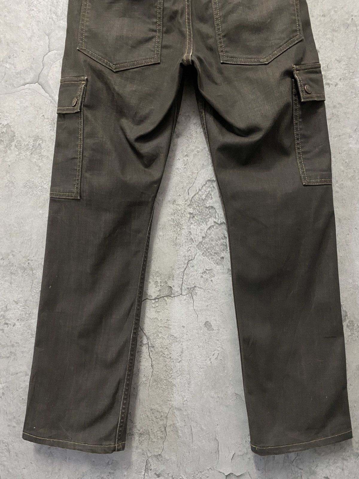 Japanese Brand × Other Back Number Japan Waxed Denim Cargo 7 Pocket Pants Size US 30 / EU 46 - 13 Thumbnail