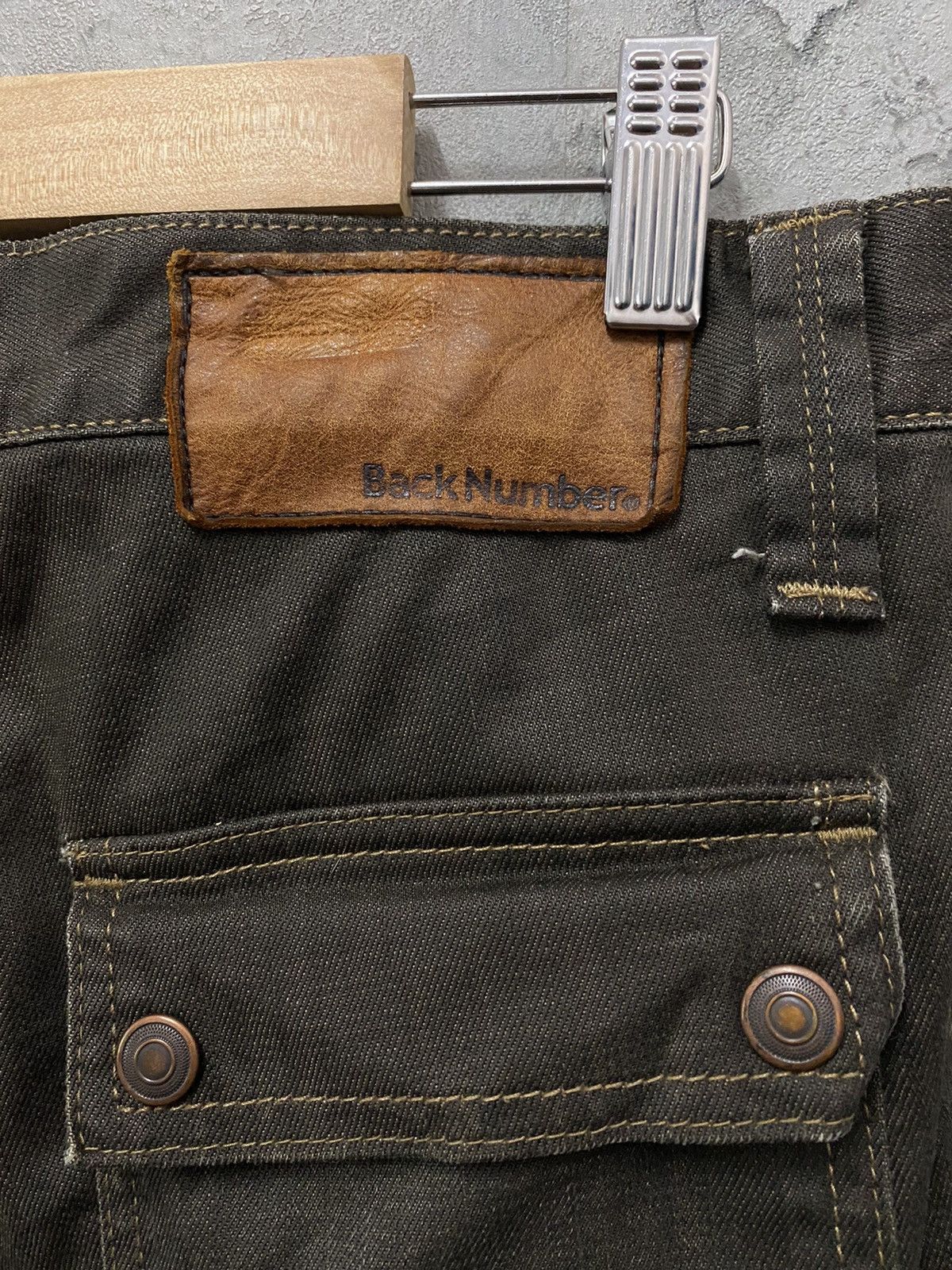 Japanese Brand × Other Back Number Japan Waxed Denim Cargo 7 Pocket Pants Size US 30 / EU 46 - 15 Thumbnail