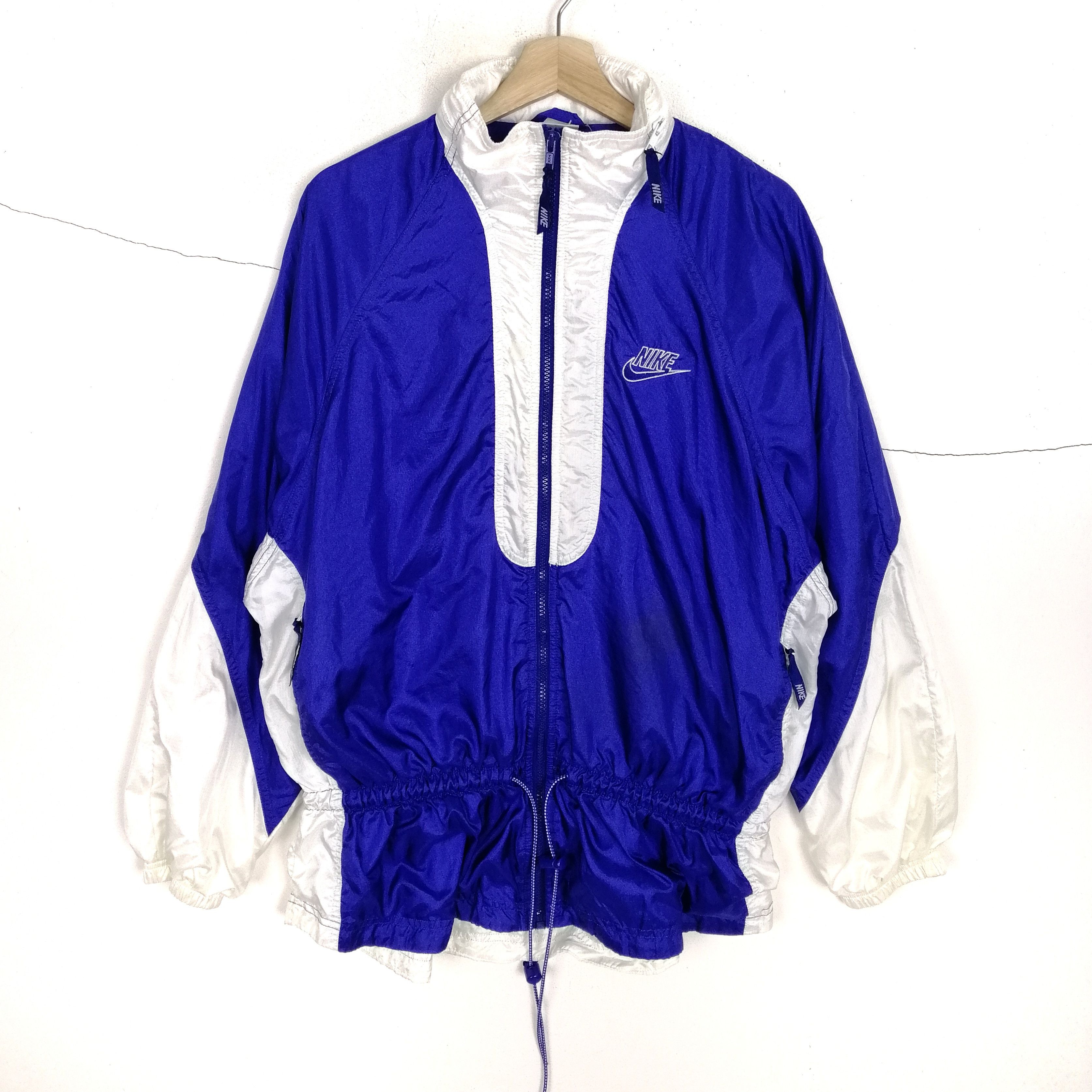 Nike 🔥VINTAGE 90s Nike Swoosh big logo nylon jacket Size US L / EU 52-54 / 3 - 2 Thumbnail