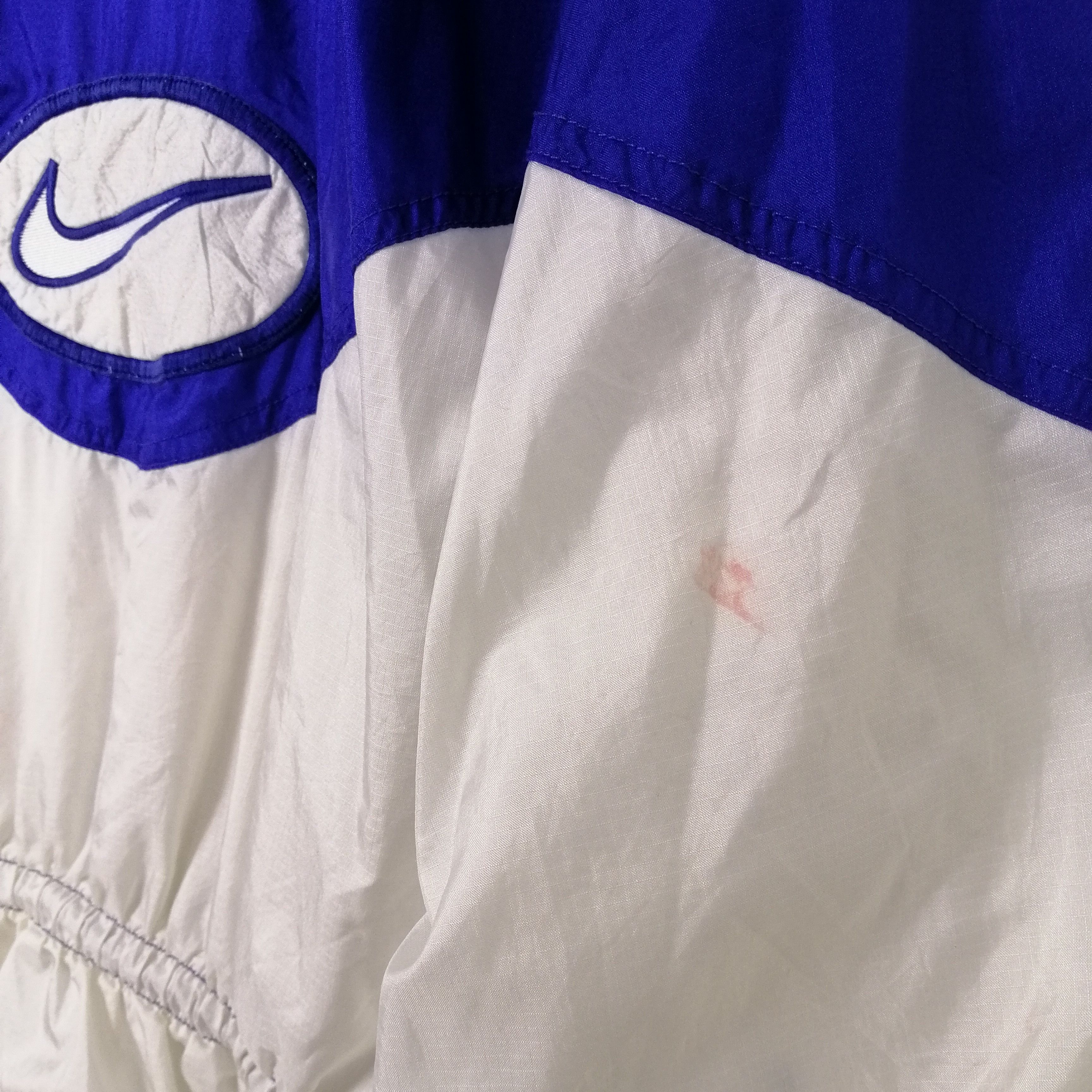 Nike 🔥VINTAGE 90s Nike Swoosh big logo nylon jacket Size US L / EU 52-54 / 3 - 6 Thumbnail