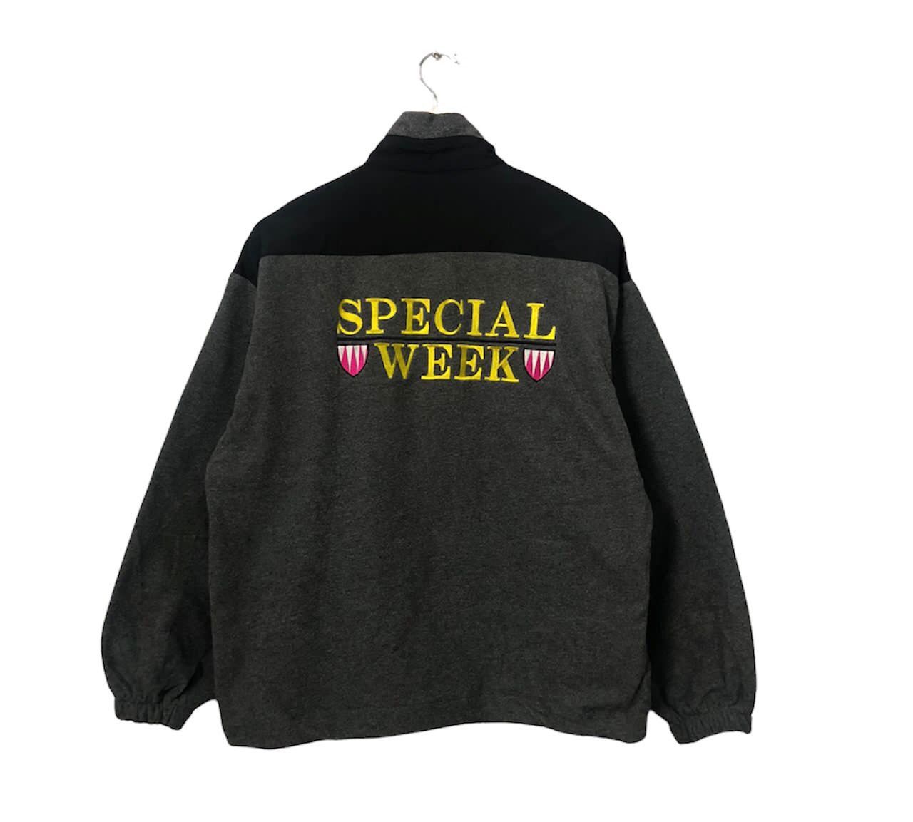 Japanese Brand Vintage Special Week Embroidery Big Logo Zipper Ups Jacket Size US XL / EU 56 / 4 - 1 Thumbnail