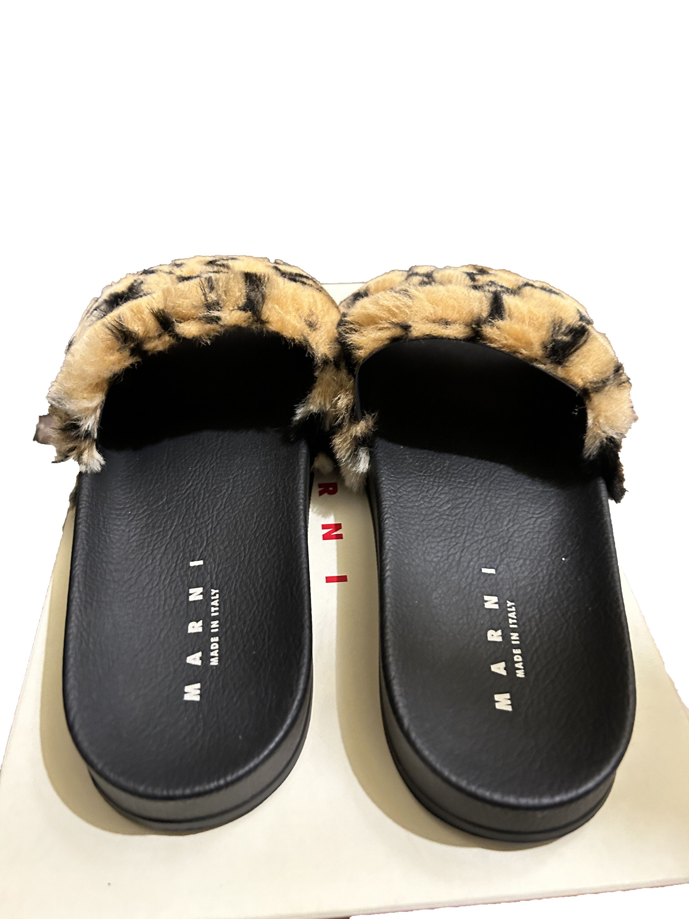 Marni Marni Leopard print faux fur slide size EU 45 / US 12 Men's Size US 12 / EU 45 - 6 Thumbnail