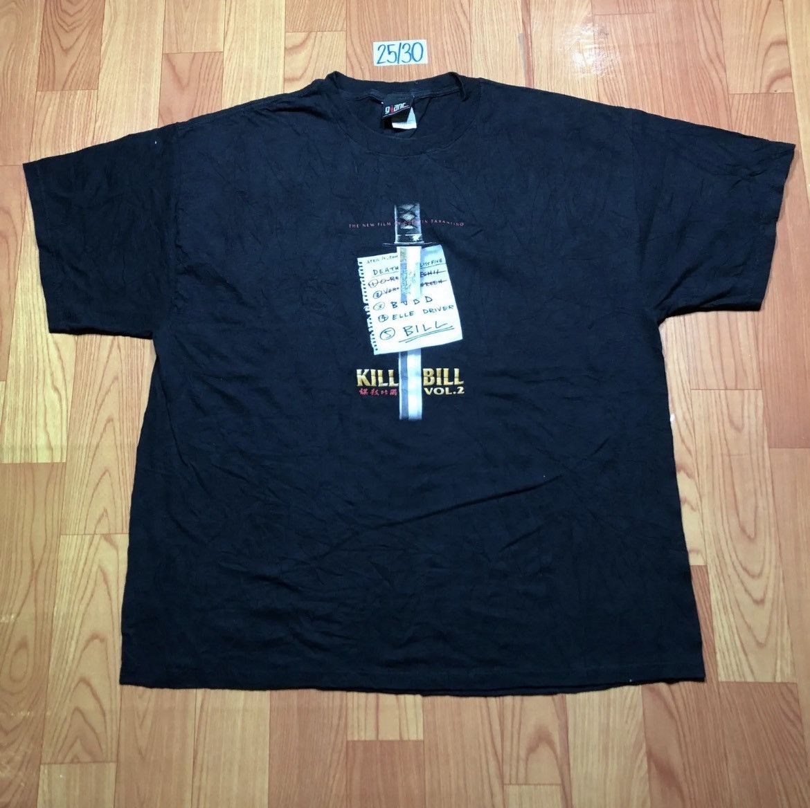 Image of Giant x Movie VTG 2004 “Kill Bill Vol 2” Promo Tee XL Quentin Tarantino in Black, Men's