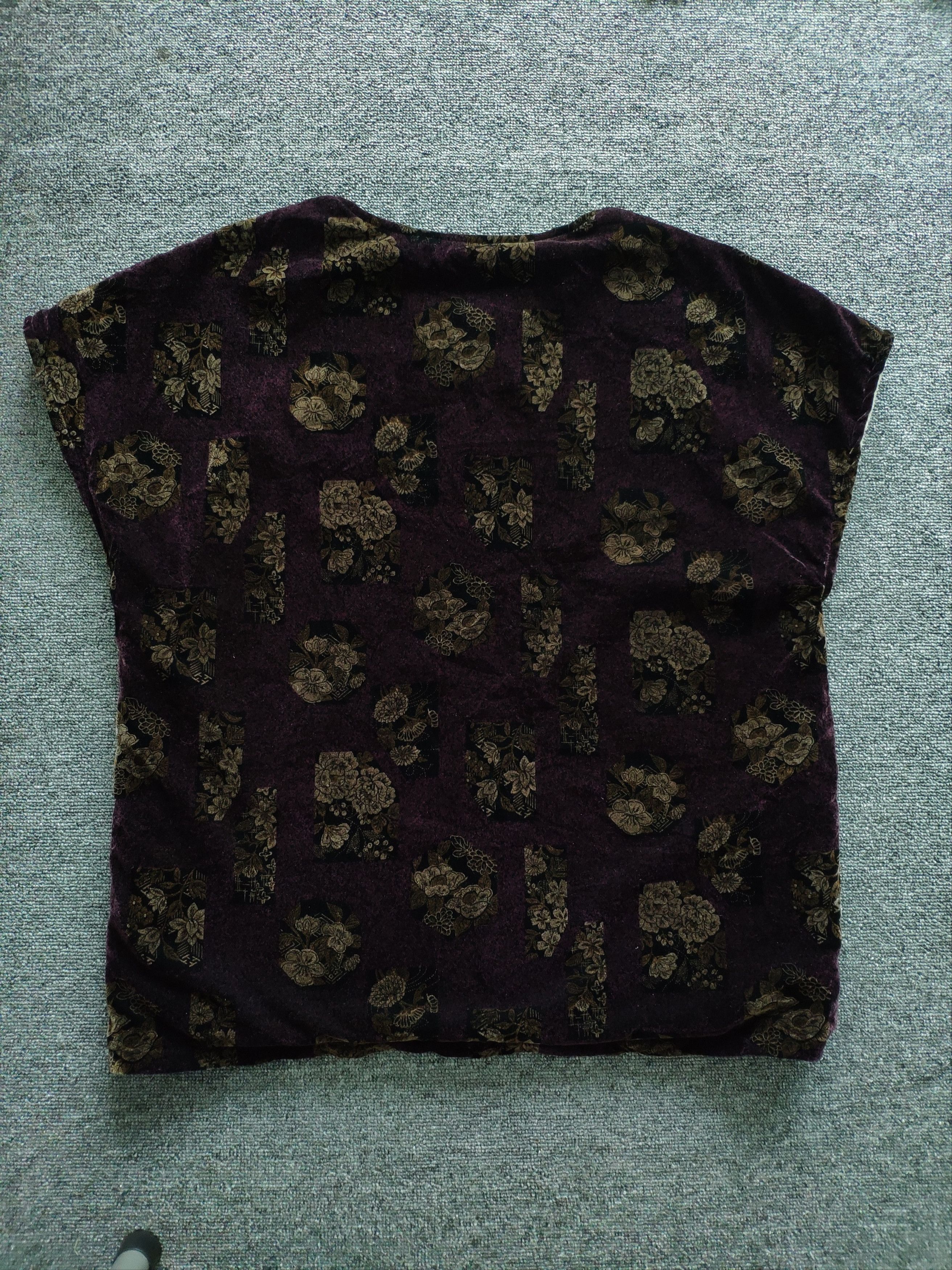 Japanese Brand × Velvet Vintage Cropped Vest Cardigan Velvet Lining Sherpa Size M / US 6-8 / IT 42-44 - 2 Thumbnail
