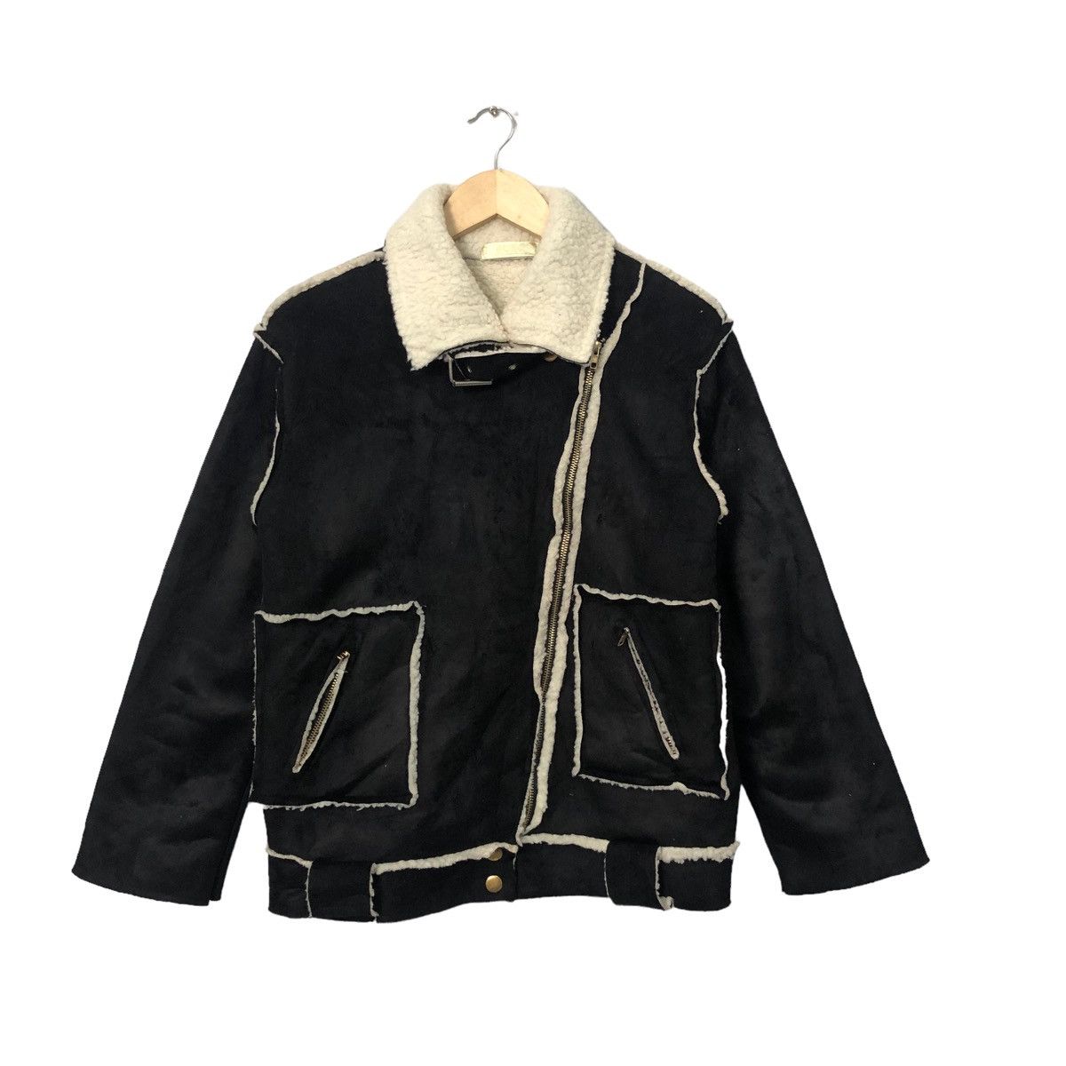 Vintage Unbranded Zipper Ups Nice Design Sherpa Jacket