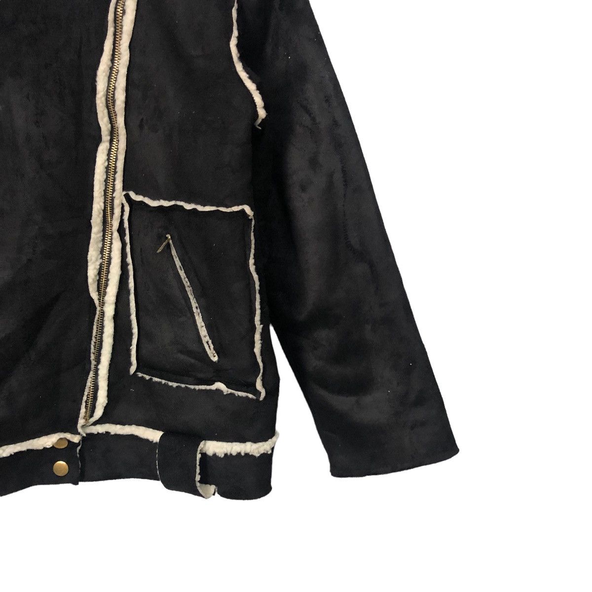 The Unbranded Brand Vintage Unbranded Zipper Ups Nice Design Sherpa Jacket Size US M / EU 48-50 / 2 - 2 Thumbnail