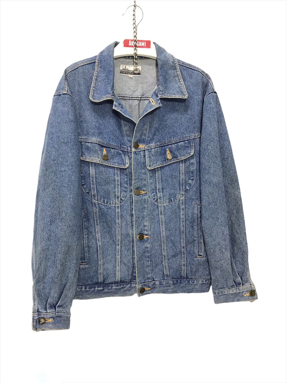 Fiorucci 🔥Rare Vtg 90s Fiorucci Denim Jacket 1🟩 Size US L / EU 52-54 / 3 - 3 Thumbnail