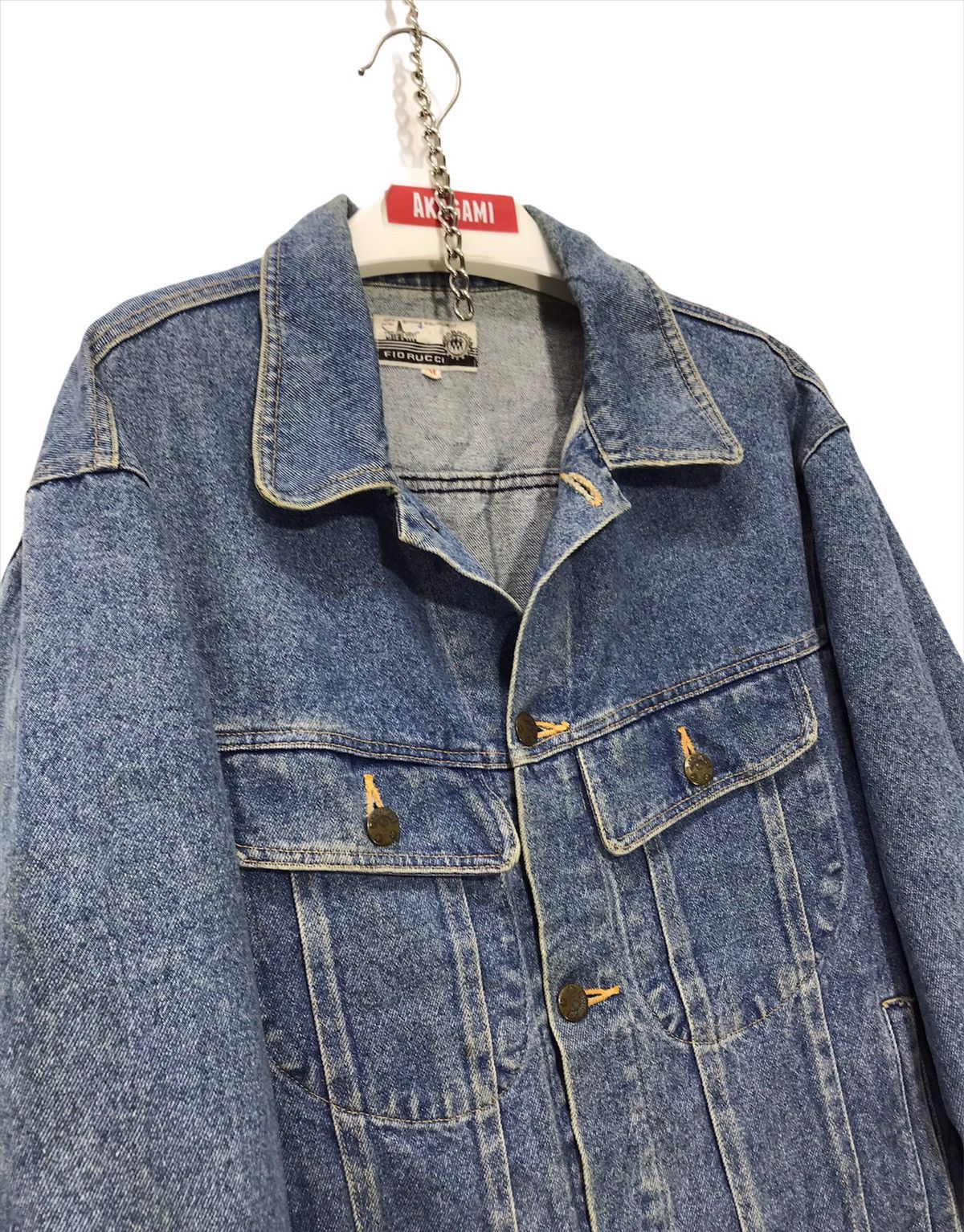 Fiorucci 🔥Rare Vtg 90s Fiorucci Denim Jacket 1🟩 Size US L / EU 52-54 / 3 - 4 Thumbnail