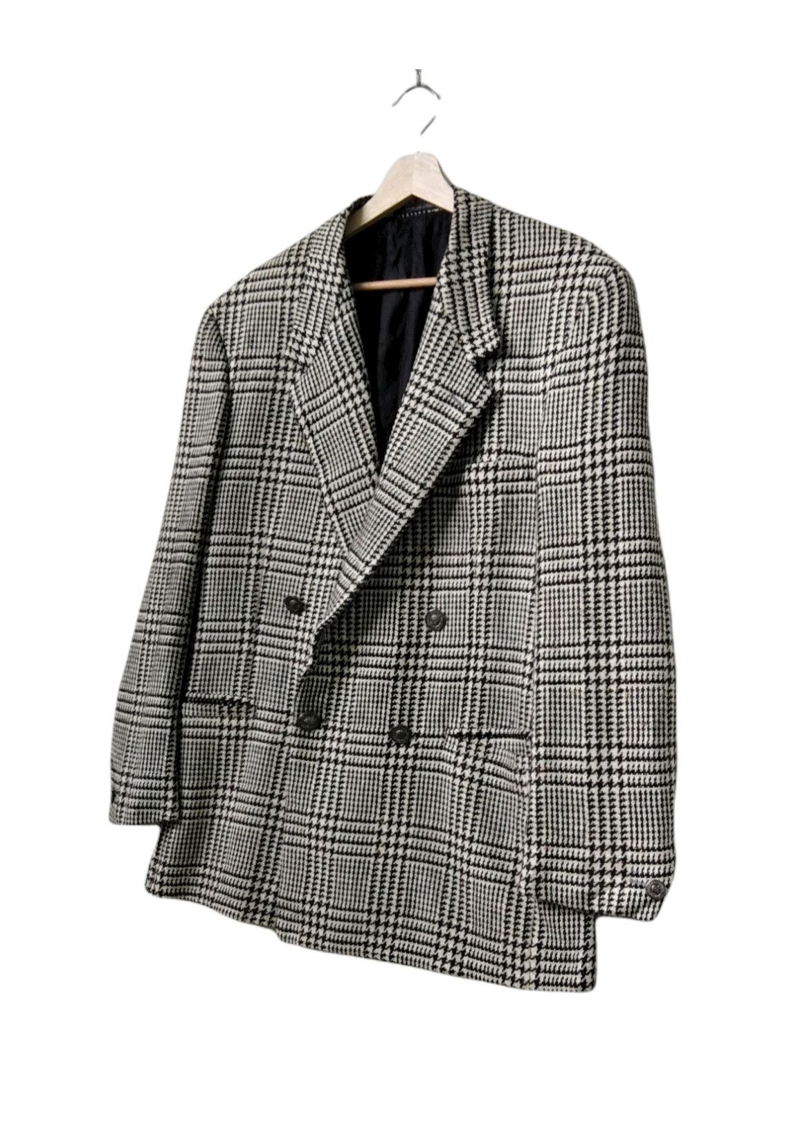 Versace RARE!Gianni Versace Prince of Whales Wool Rectangle Jacket Size 52R - 2 Thumbnail