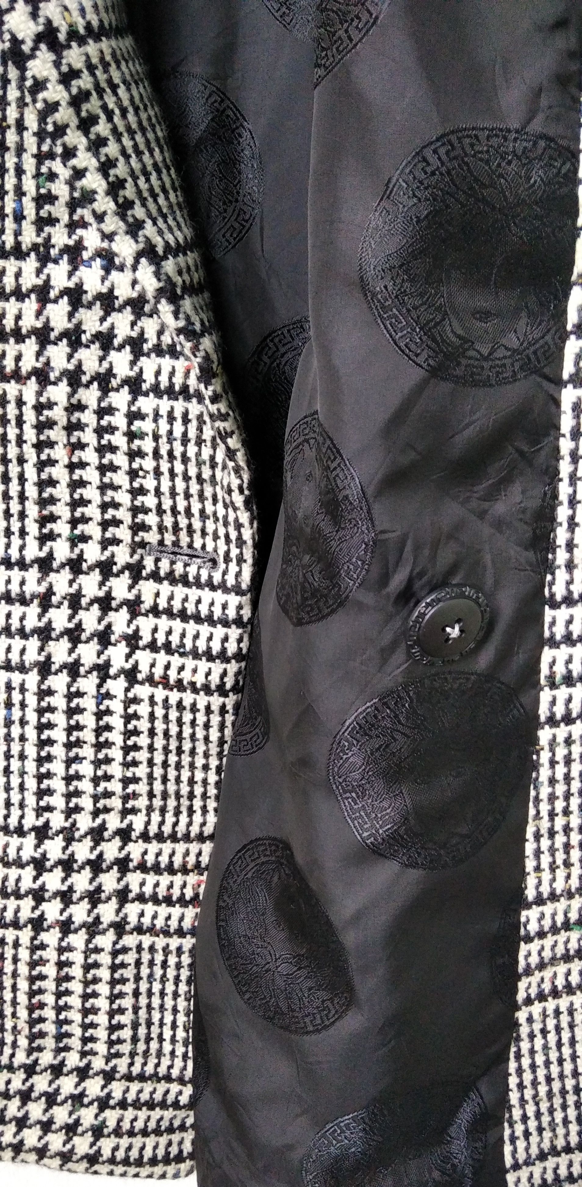 Versace RARE!Gianni Versace Prince of Whales Wool Rectangle Jacket Size 52R - 9 Thumbnail