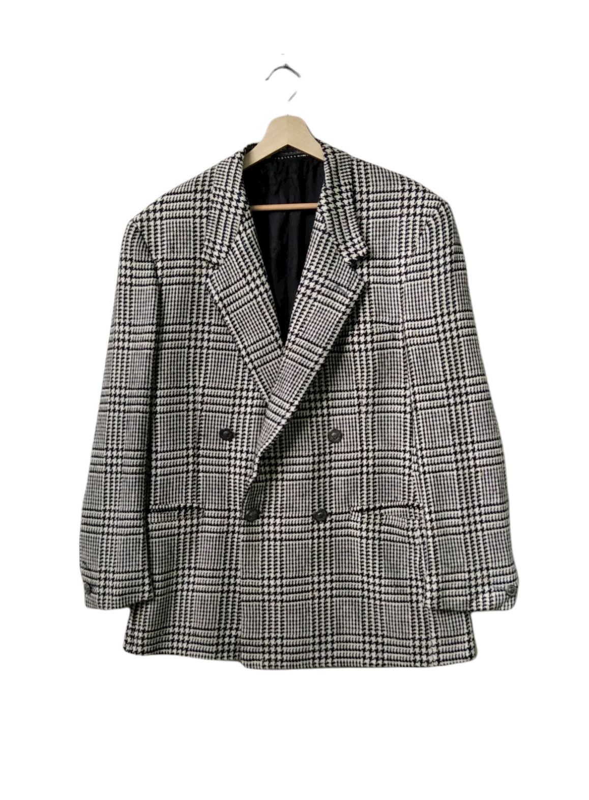Versace RARE!Gianni Versace Prince of Whales Wool Rectangle Jacket Size 52R - 1 Thumbnail