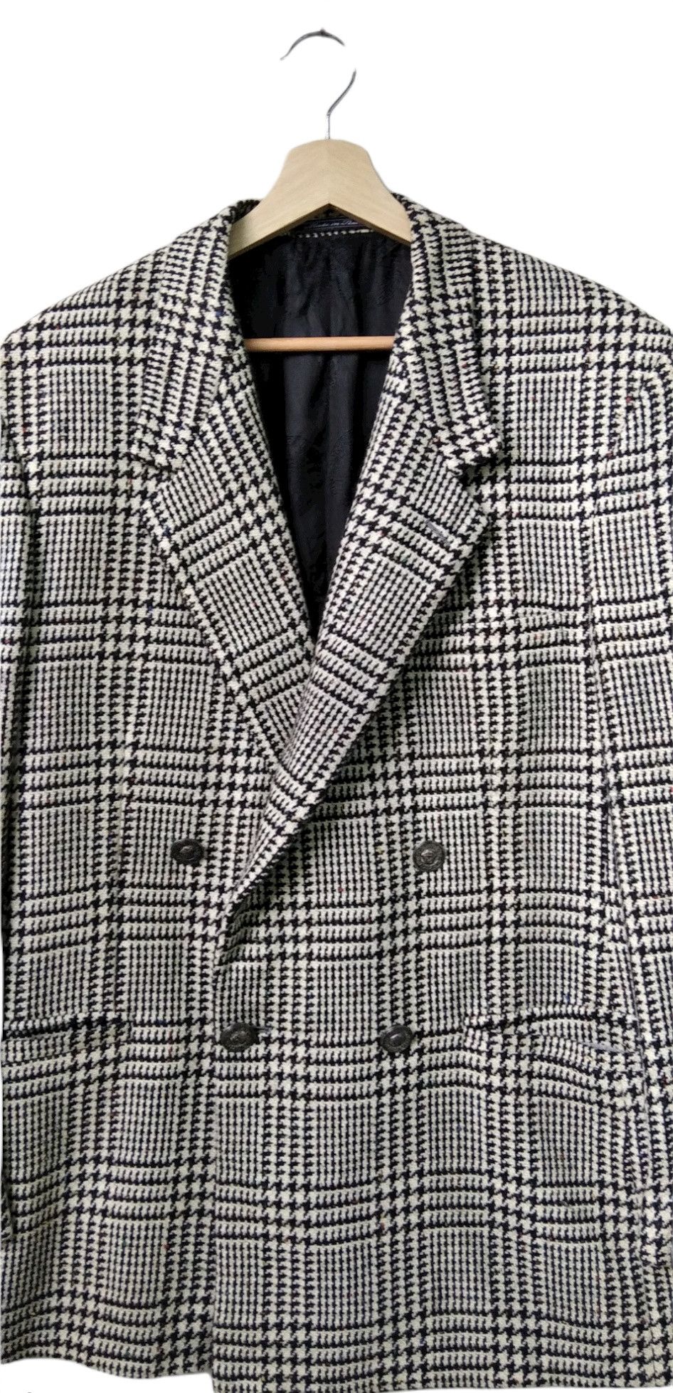 Versace RARE!Gianni Versace Prince of Whales Wool Rectangle Jacket Size 52R - 5 Thumbnail