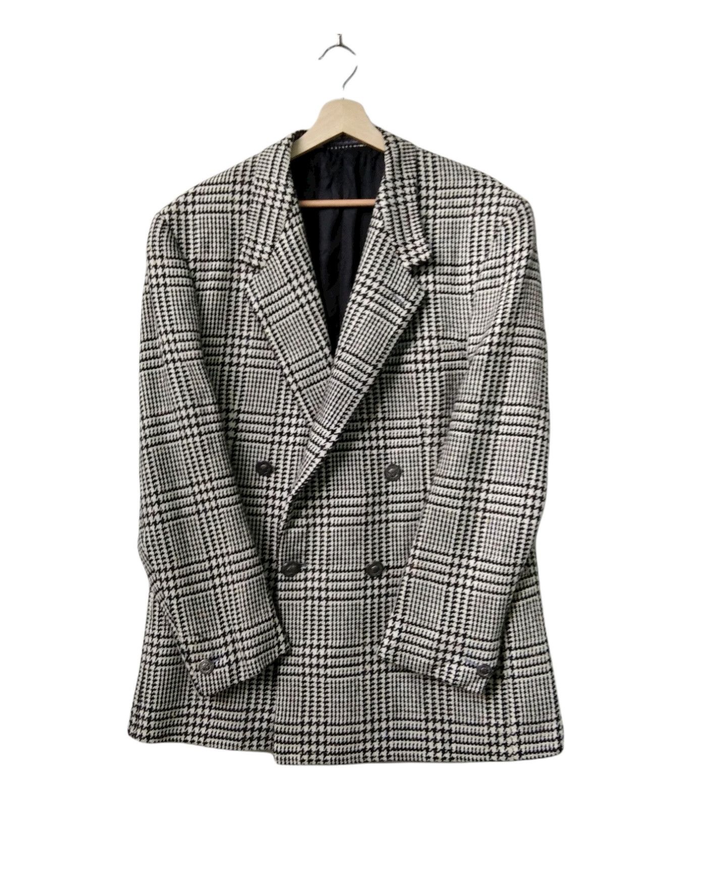 Versace RARE!Gianni Versace Prince of Whales Wool Rectangle Jacket Size 52R - 3 Thumbnail
