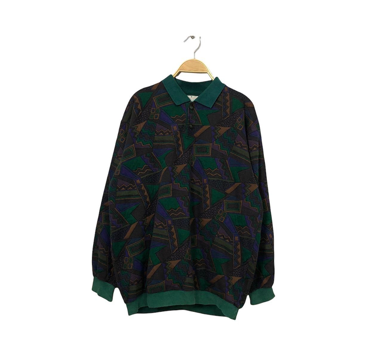 Japanese Brand Vintage Ficelle Bridgestone Multicolour Sweater Sweatshirt Size US L / EU 52-54 / 3 - 1 Thumbnail