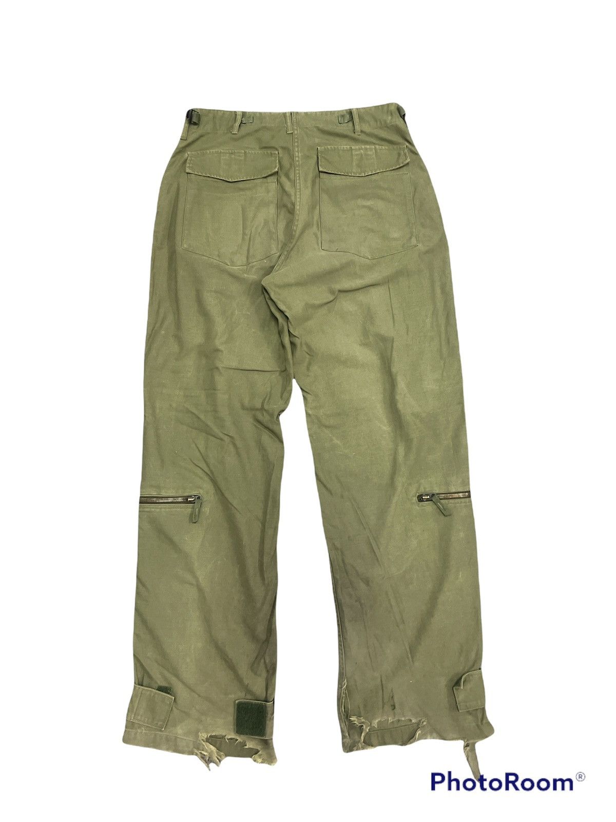 Vintage Thrashed Vintage British Army Issue Jungle Green Trousers Size US 31 - 4 Thumbnail