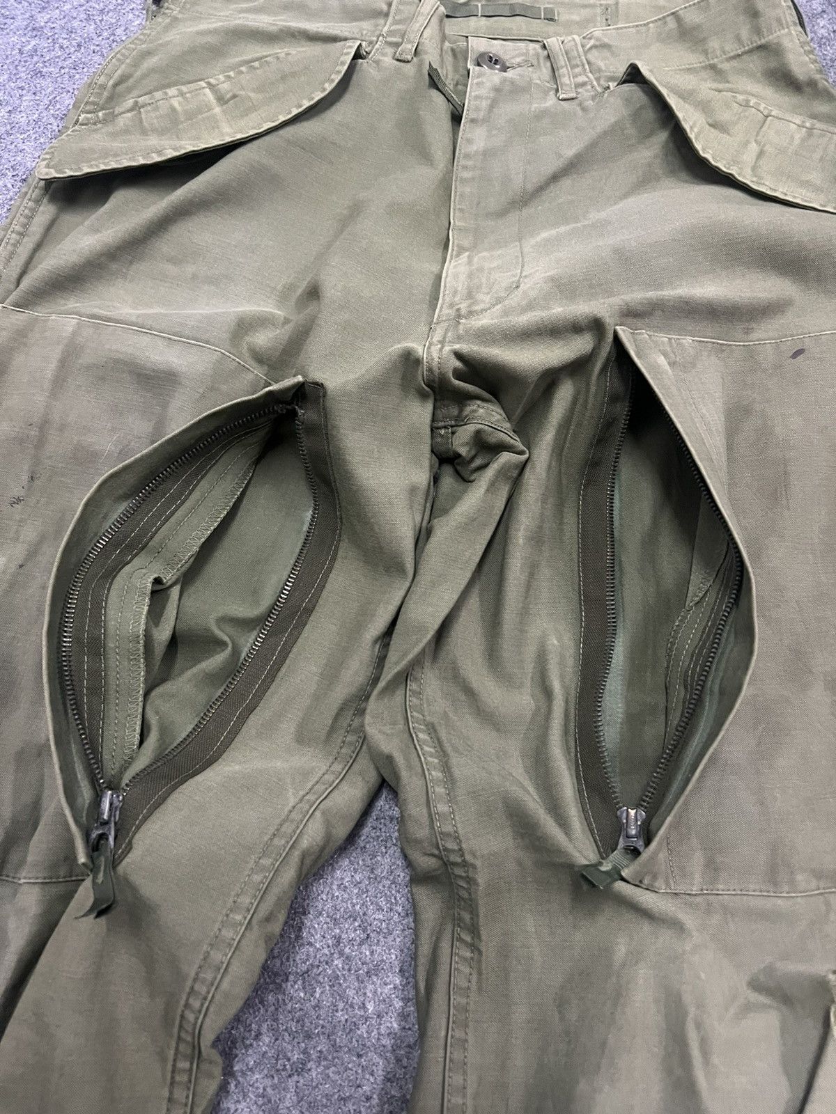 Vintage Thrashed Vintage British Army Issue Jungle Green Trousers Size US 31 - 5 Thumbnail