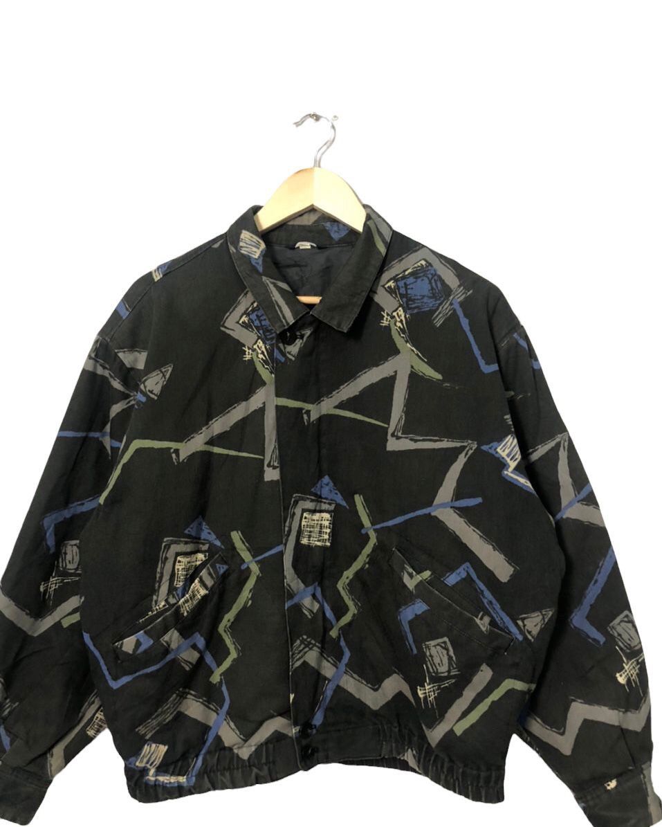 Japanese Brand Vintage Unbranded Full Print Zipper Ups Jacket Size US XL / EU 56 / 4 - 4 Thumbnail