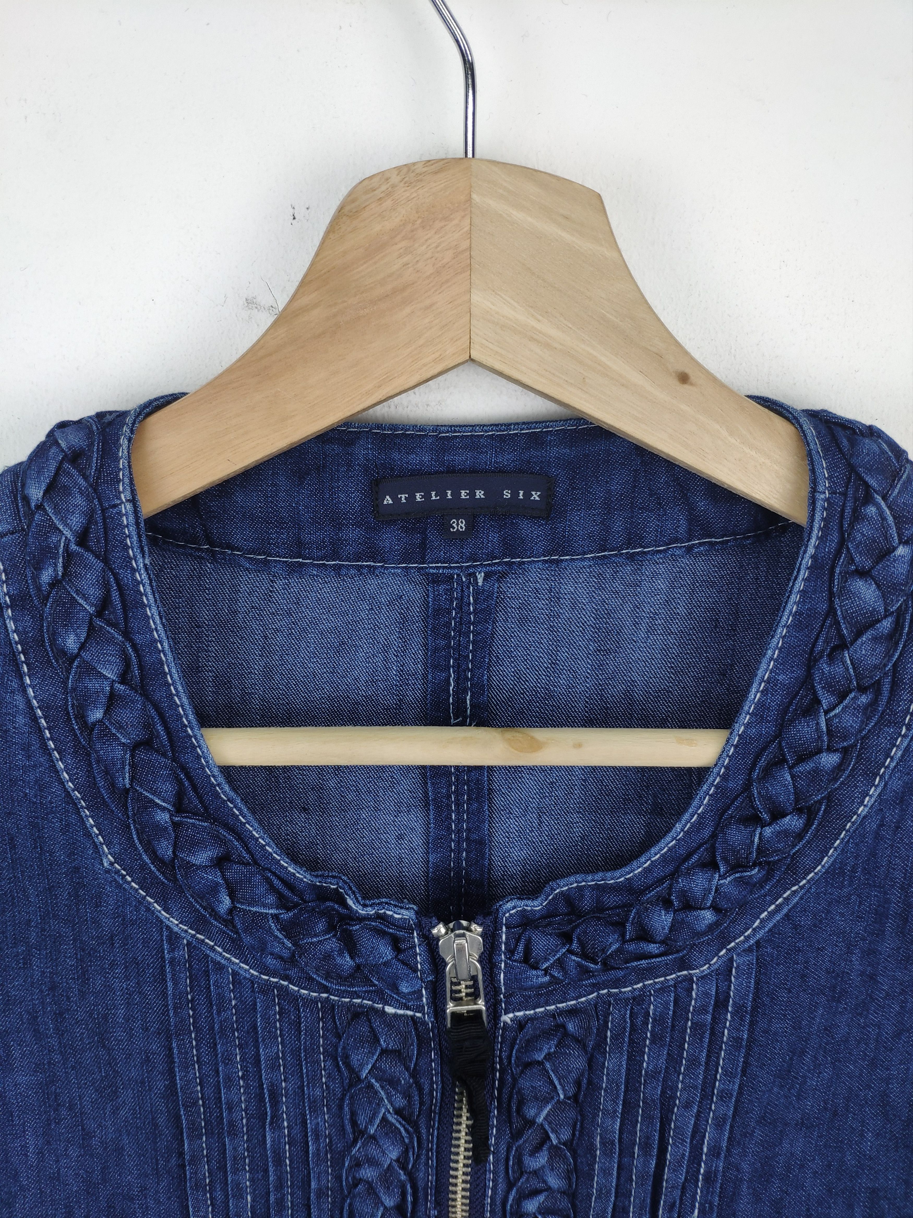 Japanese Brand Vintage Cropped Denim Jacket Japanese Style Size XS / US 0-2 / IT 36-38 - 3 Thumbnail