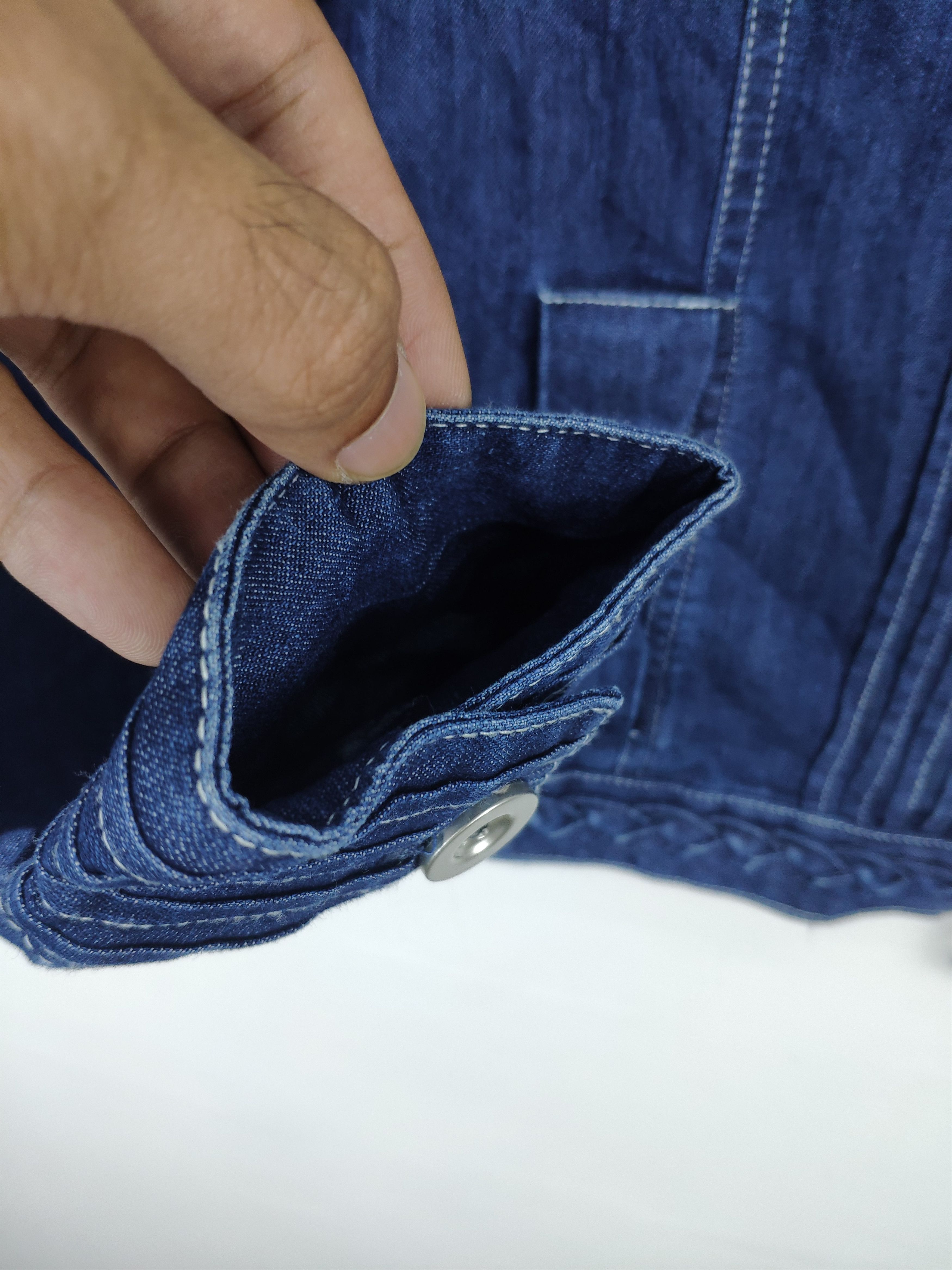 Japanese Brand Vintage Cropped Denim Jacket Japanese Style Size XS / US 0-2 / IT 36-38 - 8 Thumbnail