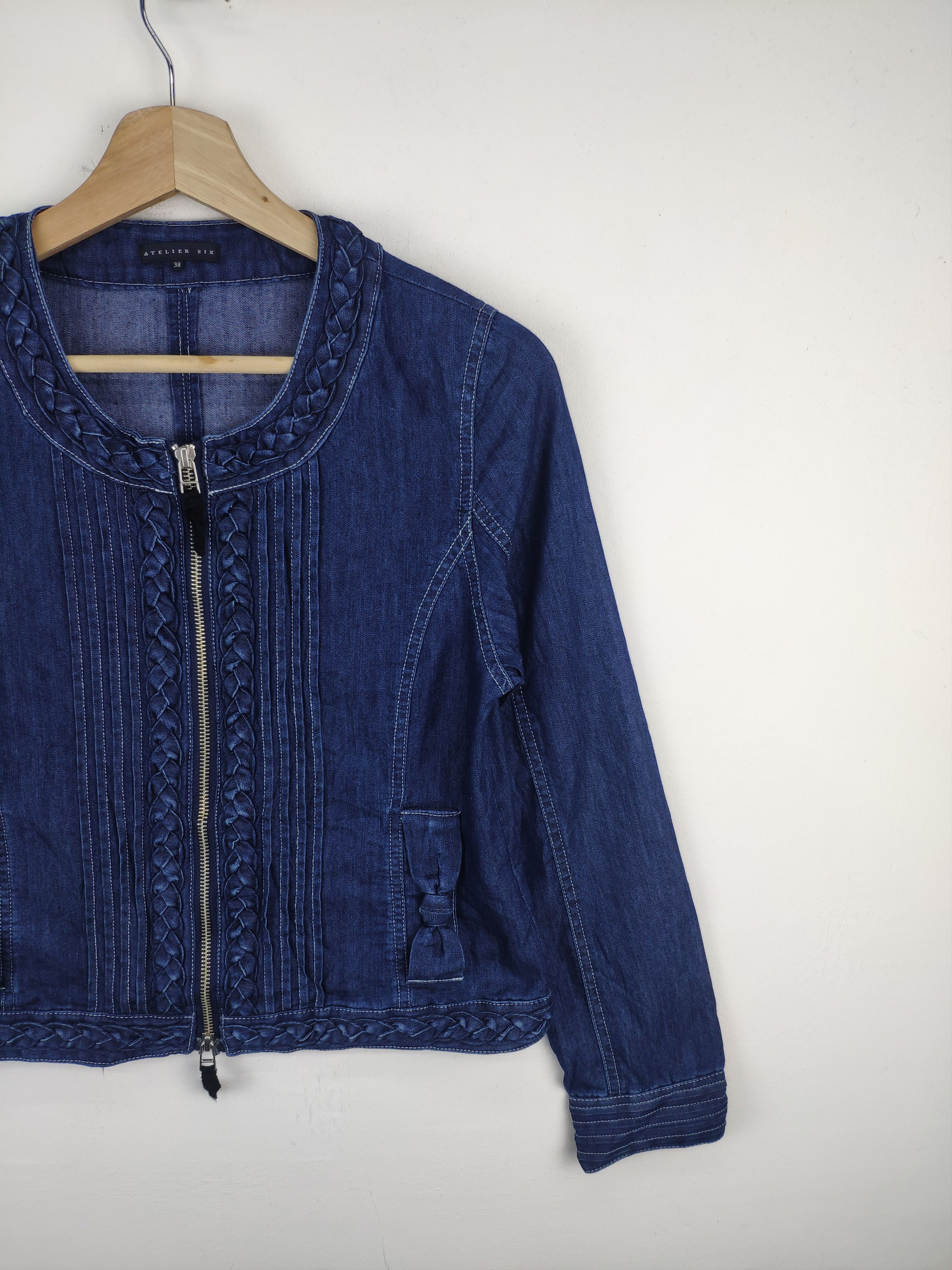 Japanese Brand Vintage Cropped Denim Jacket Japanese Style Size XS / US 0-2 / IT 36-38 - 5 Thumbnail