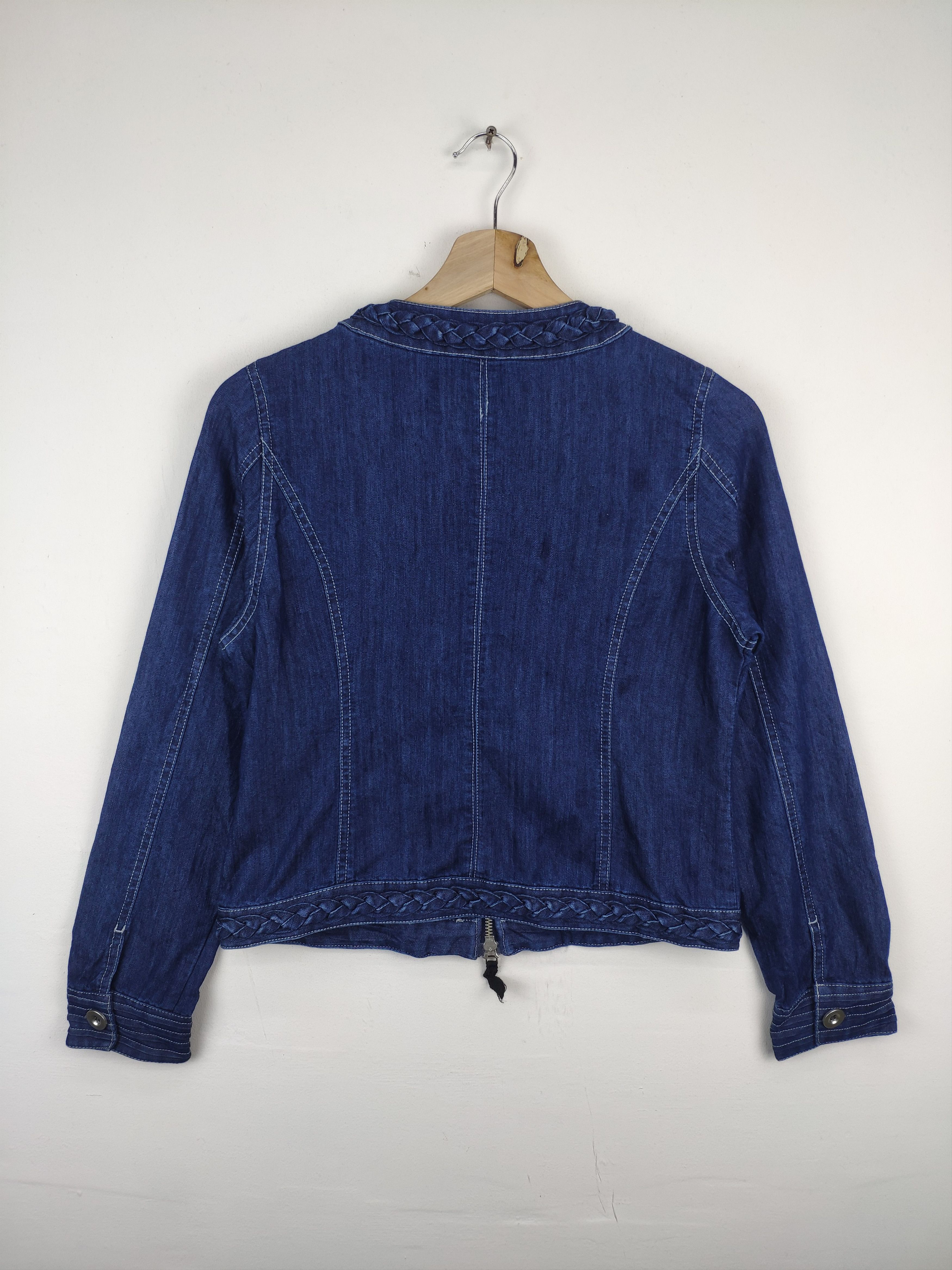 Japanese Brand Vintage Cropped Denim Jacket Japanese Style Size XS / US 0-2 / IT 36-38 - 2 Thumbnail