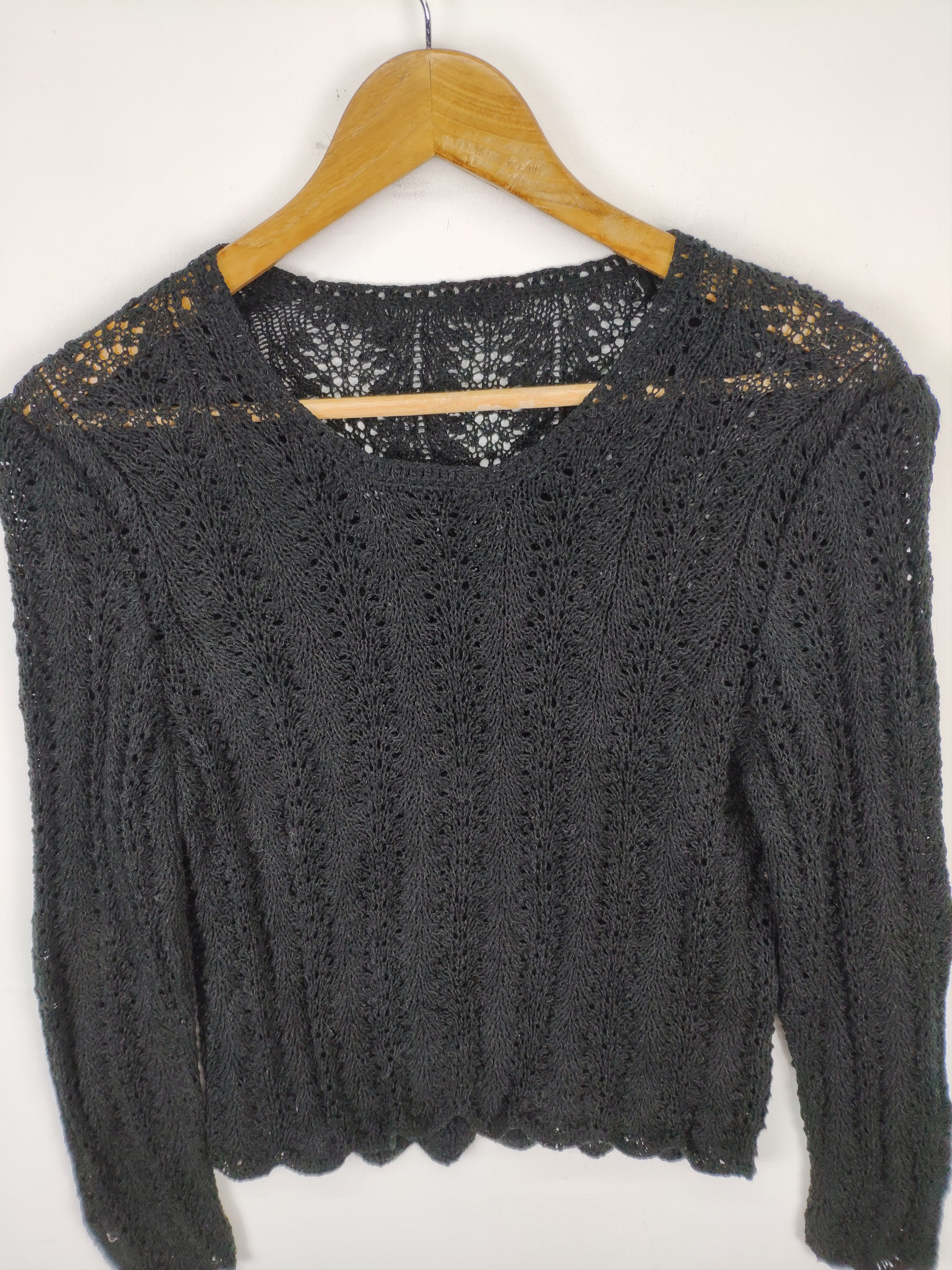 Japanese Brand × Vintage Vintage Marni Style Knit Sweater Fishnet Mesh Unbranded Size S / US 4 / IT 40 - 3 Thumbnail