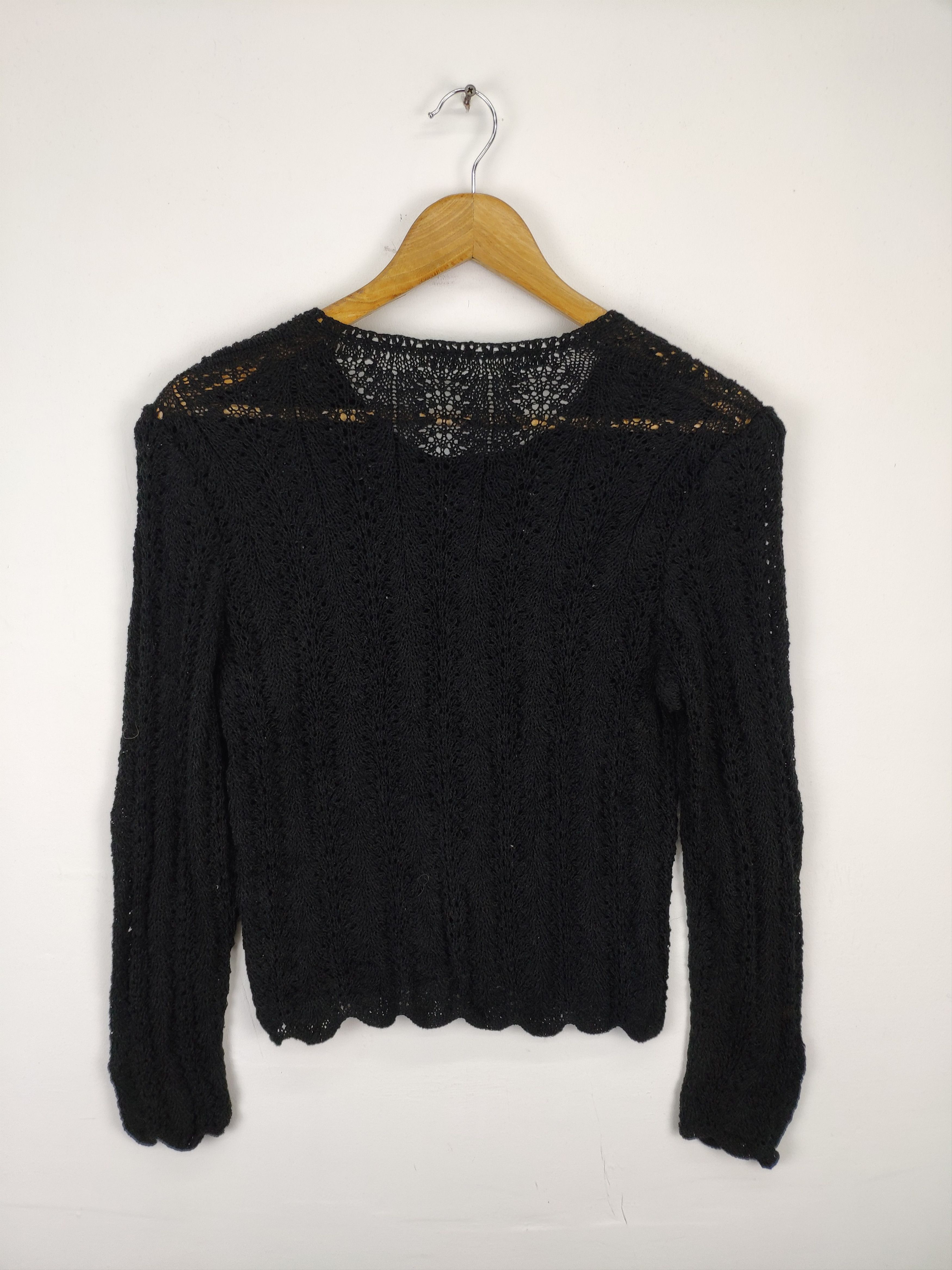 Japanese Brand × Vintage Vintage Marni Style Knit Sweater Fishnet Mesh Unbranded Size S / US 4 / IT 40 - 2 Thumbnail