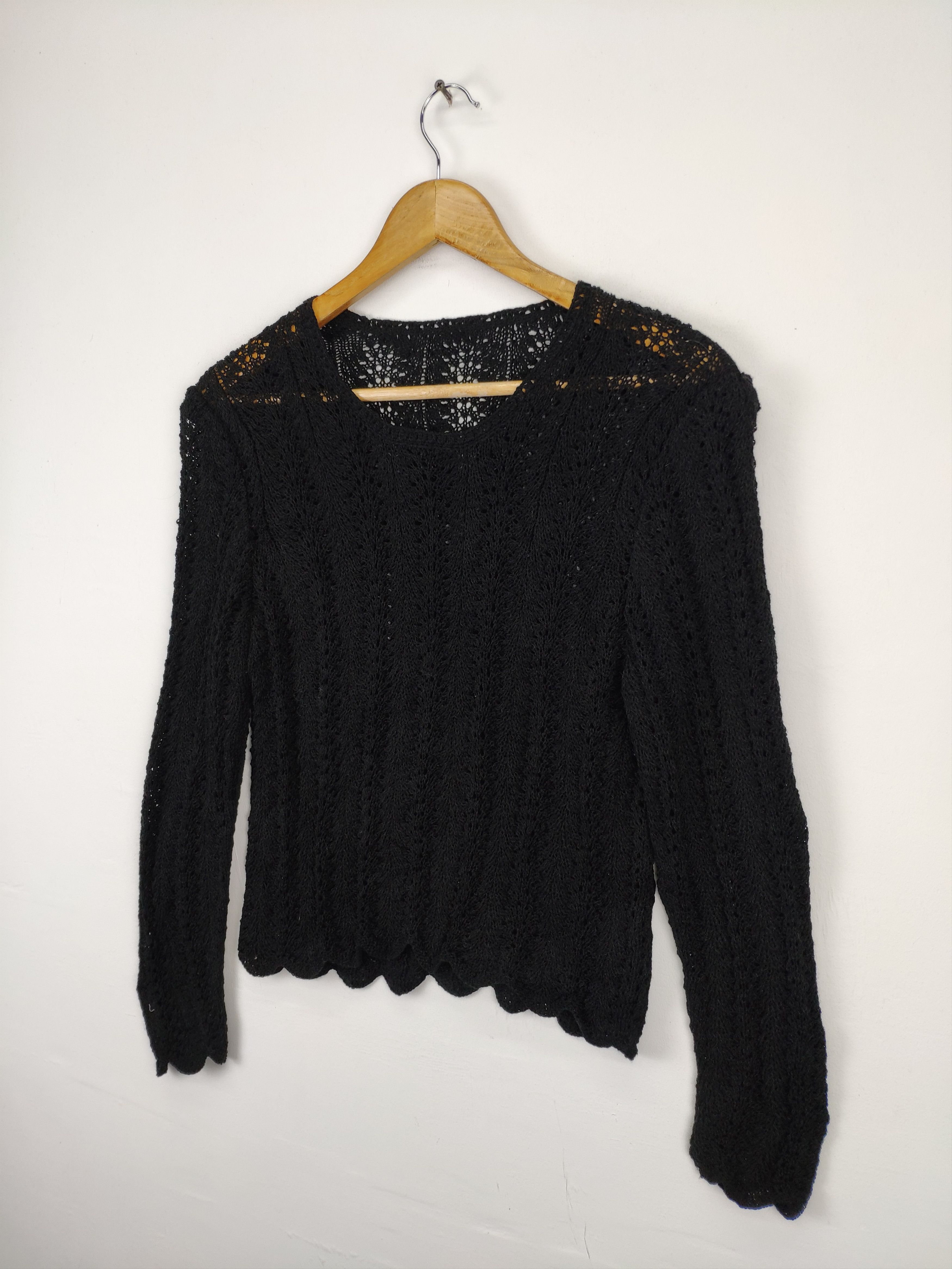 Japanese Brand × Vintage Vintage Marni Style Knit Sweater Fishnet Mesh Unbranded Size S / US 4 / IT 40 - 4 Thumbnail