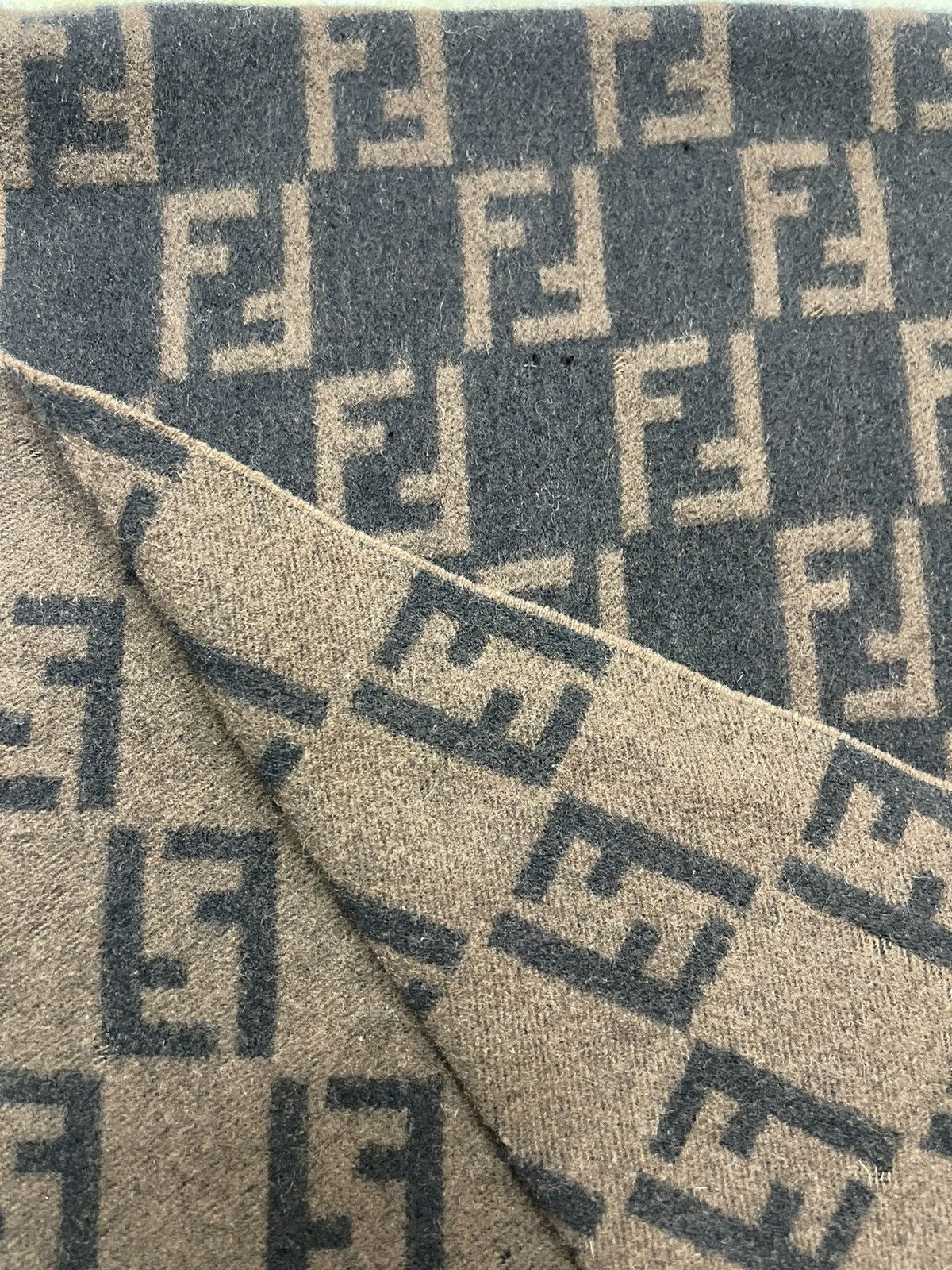 Fendi Fendi Foulard Monogram Wool Scarf Size ONE SIZE - 9 Thumbnail
