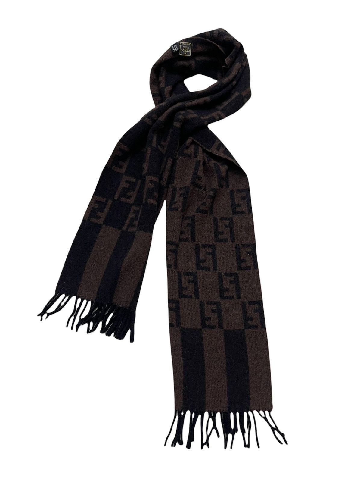 Fendi Fendi Foulard Monogram Wool Scarf Size ONE SIZE - 4 Thumbnail