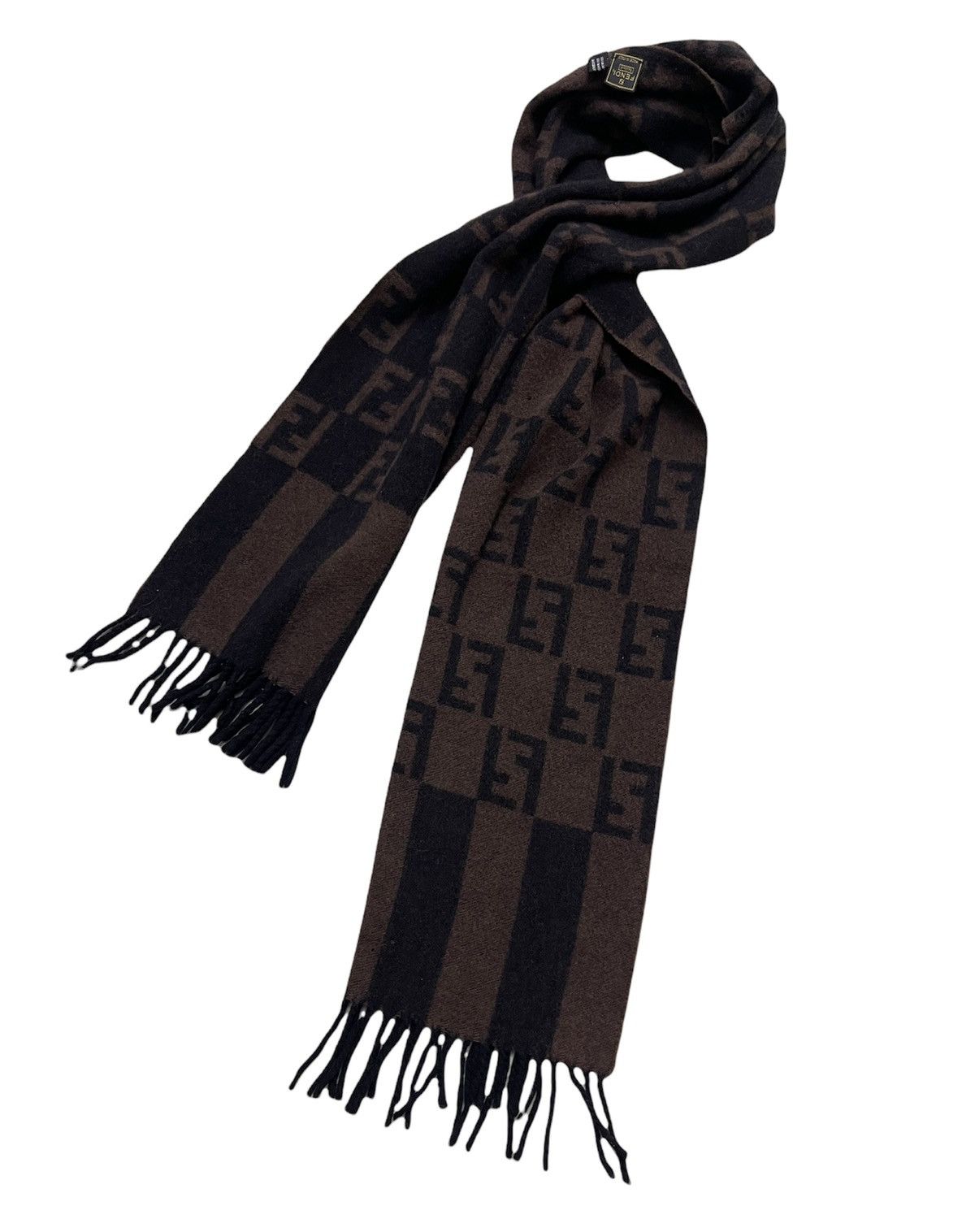 Fendi Fendi Foulard Monogram Wool Scarf Size ONE SIZE - 2 Thumbnail
