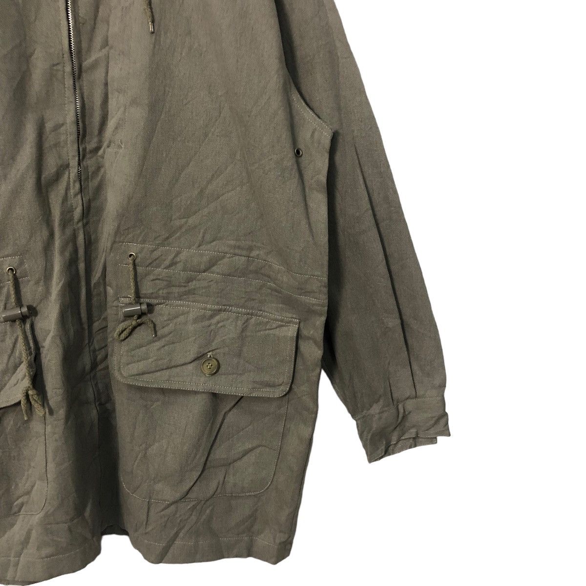 Japanese Brand Vintage Midcoats International Zipper Hoodie Oversize Jacket Size US XXL / EU 58 / 5 - 2 Thumbnail