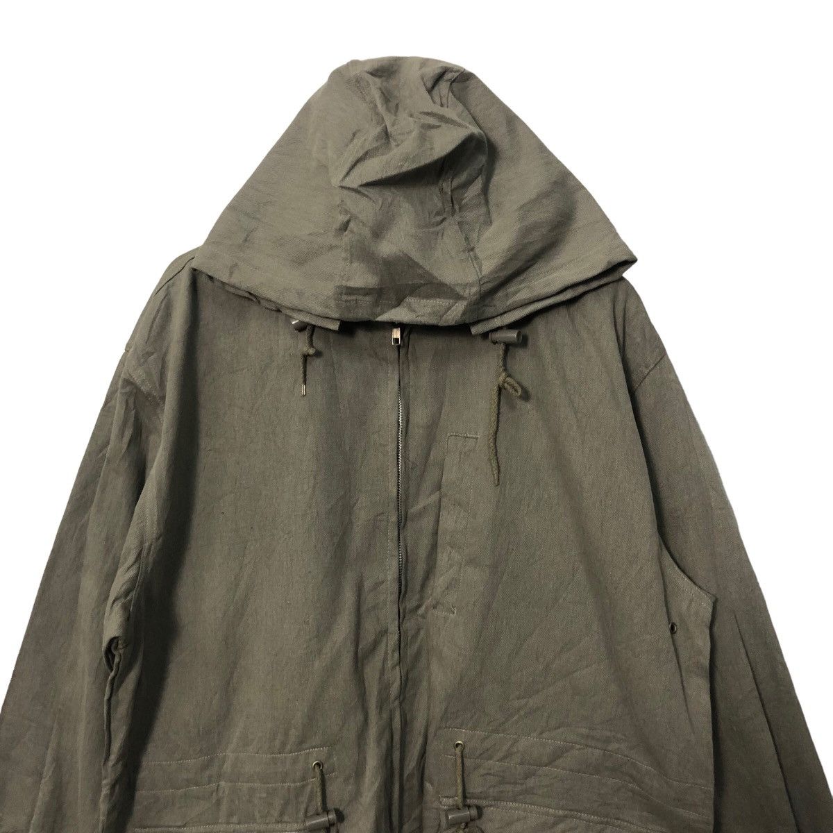 Japanese Brand Vintage Midcoats International Zipper Hoodie Oversize Jacket Size US XXL / EU 58 / 5 - 4 Thumbnail