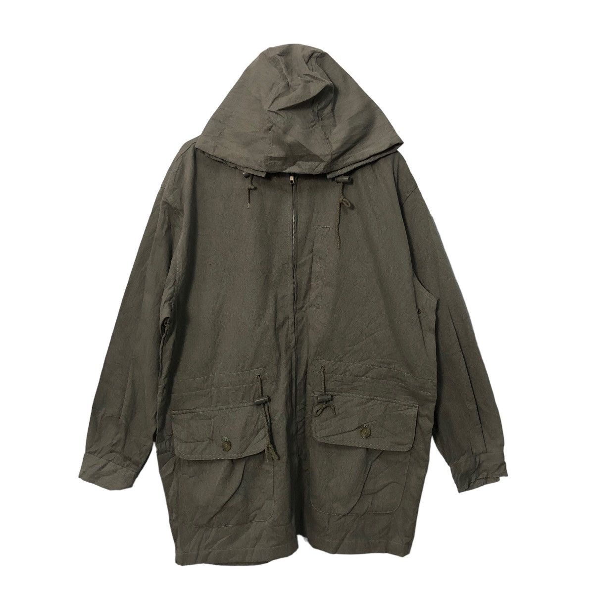 Japanese Brand Vintage Midcoats International Zipper Hoodie Oversize Jacket Size US XXL / EU 58 / 5 - 1 Thumbnail