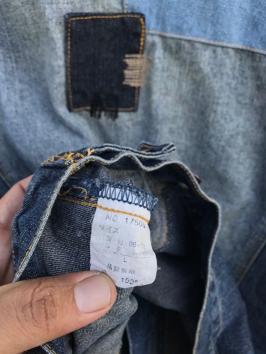 Japanese Brand Nylaus Jeans Distressed Patchwork Fashion Denim Jacket Size US S / EU 44-46 / 1 - 6 Thumbnail