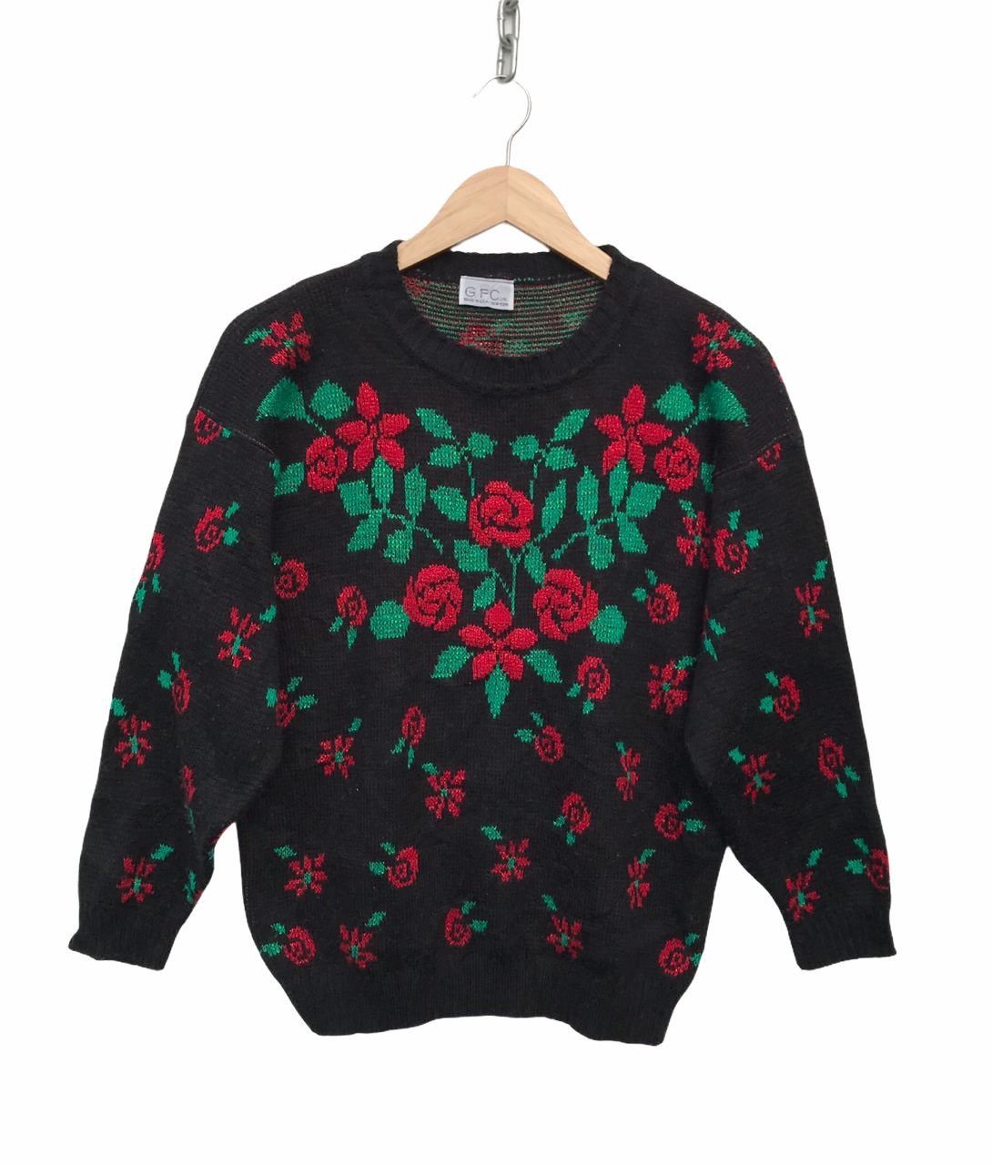 Vintage Vintage Flowers Knitwear Made in Usa Size US S / EU 44-46 / 1 - 1 Thumbnail