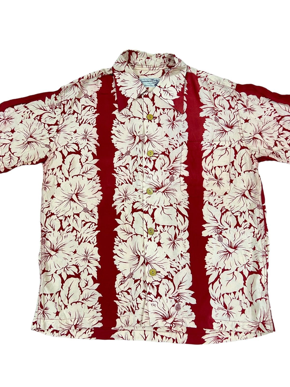 GRAIL🔥Hanauma Bay Hawaii Camp Collar Floral Border Hawaiian