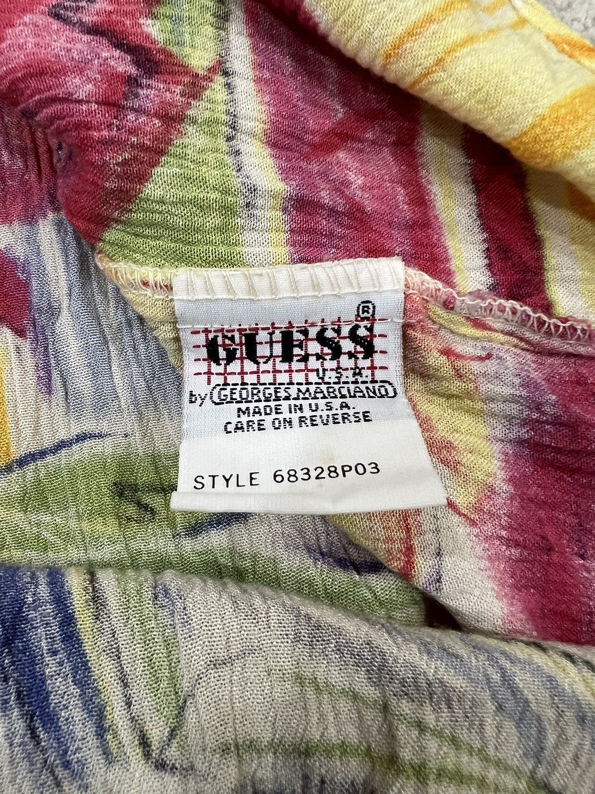 Art Comes First × Guess × J Balvin 1990s Guess 🇺🇸 Multicolor Crayon Art Rayon Hawaiian Shirt Size US M / EU 48-50 / 2 - 8 Thumbnail