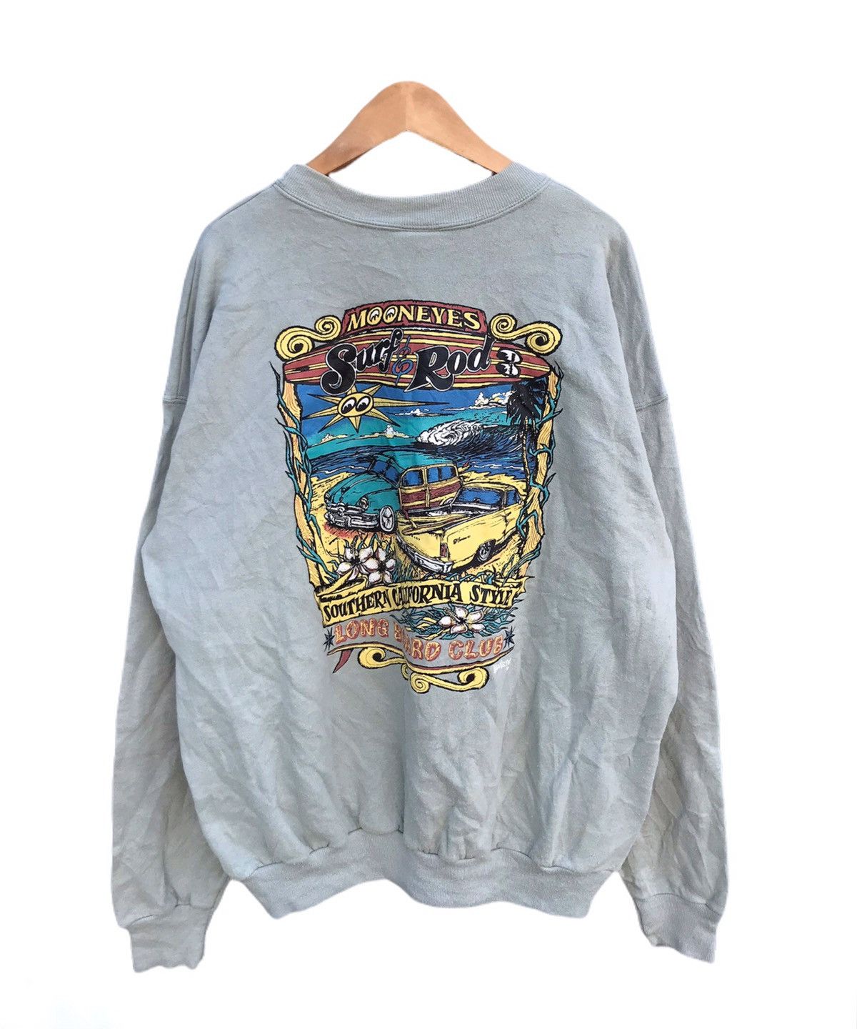 Vintage Vintage Mooneyes surf & rod sweatshirt Size US L / EU 52-54 / 3 - 1 Thumbnail