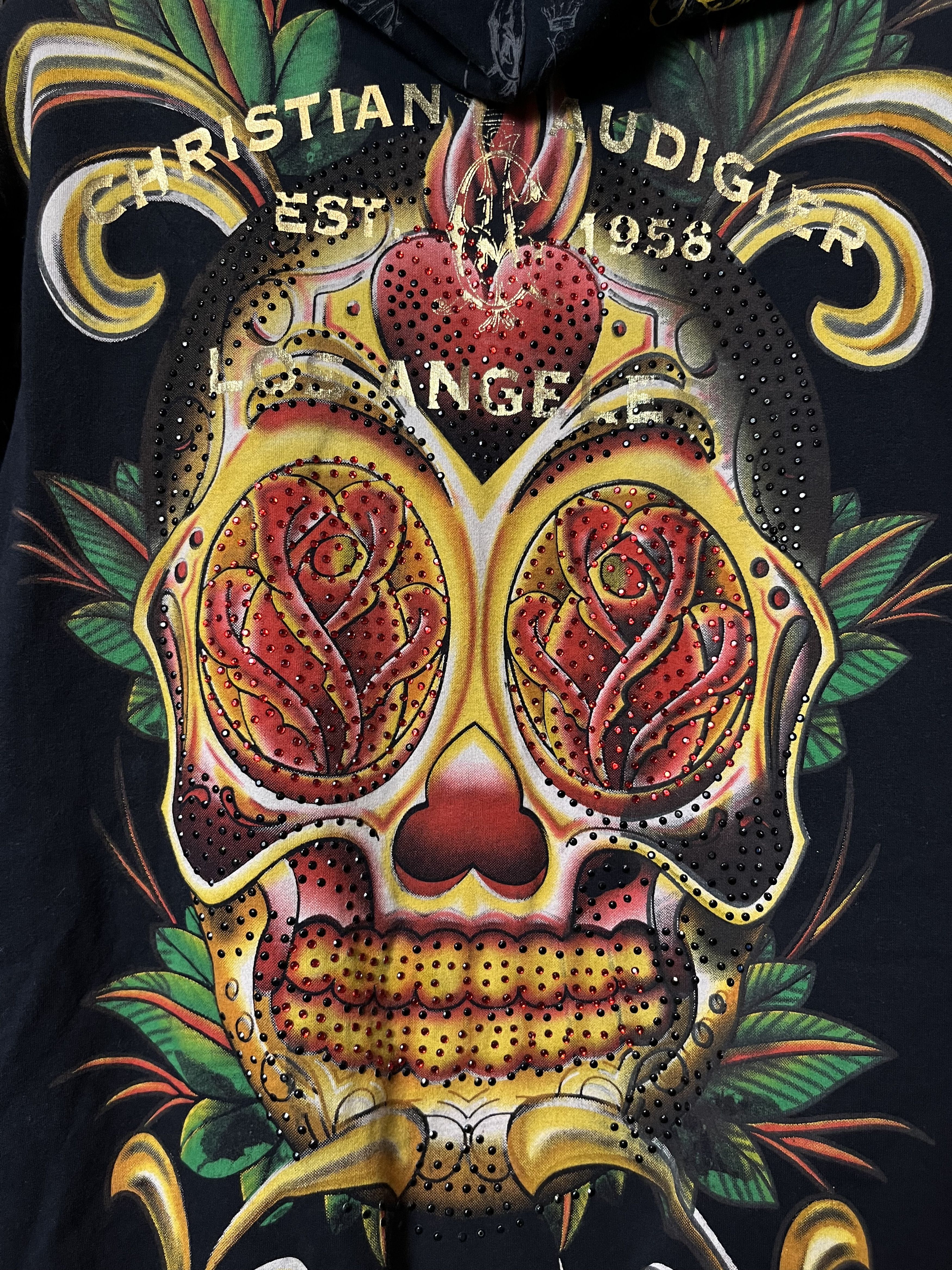 Christian Audigier × Ed Hardy × Vintage Ed Hardy By Christian Audigier Scorpions Skull Zip Hoodie Size M / US 6-8 / IT 42-44 - 10 Thumbnail