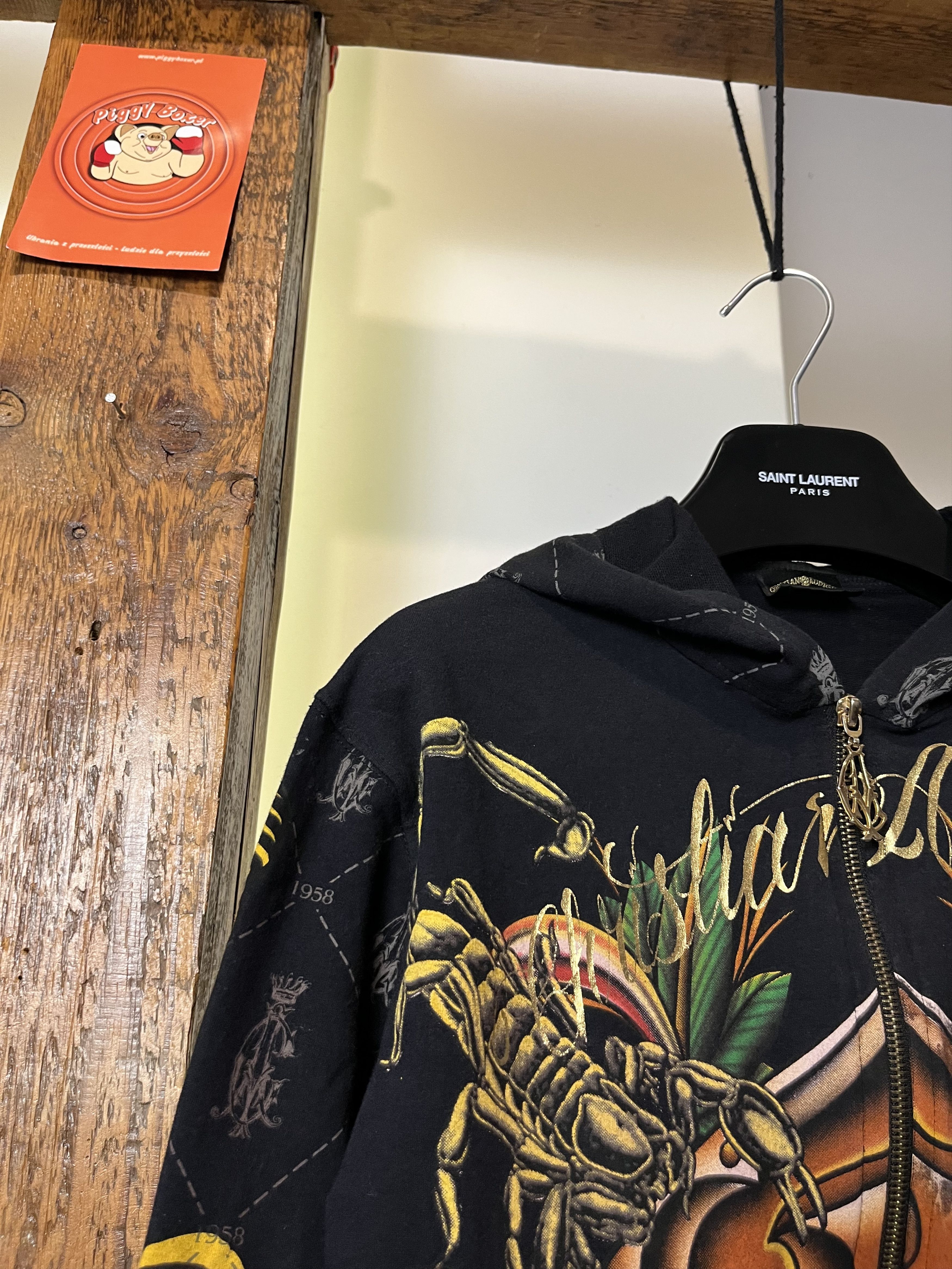 Christian Audigier × Ed Hardy × Vintage Ed Hardy By Christian Audigier Scorpions Skull Zip Hoodie Size M / US 6-8 / IT 42-44 - 6 Thumbnail
