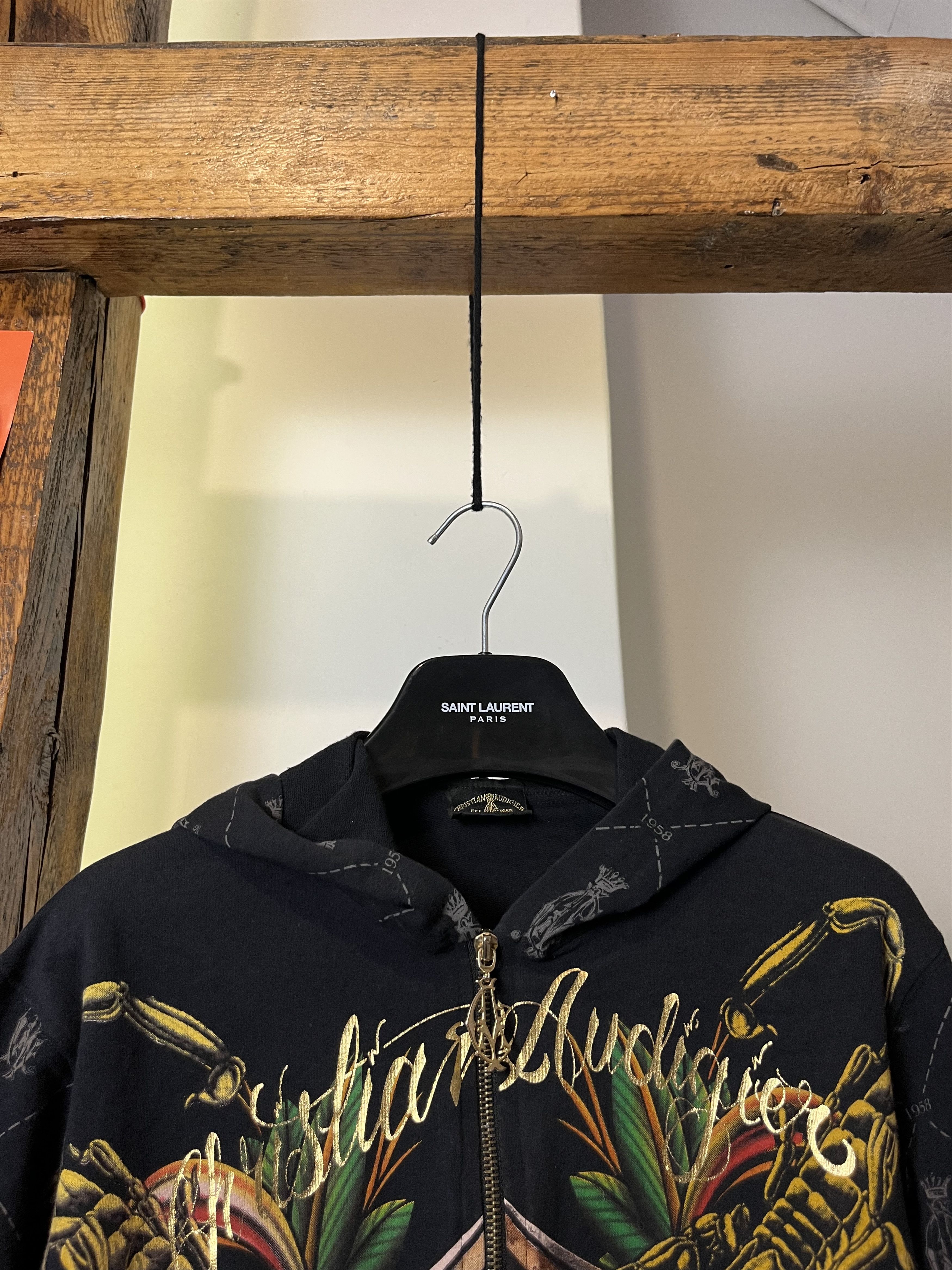 Christian Audigier × Ed Hardy × Vintage Ed Hardy By Christian Audigier Scorpions Skull Zip Hoodie Size M / US 6-8 / IT 42-44 - 3 Thumbnail