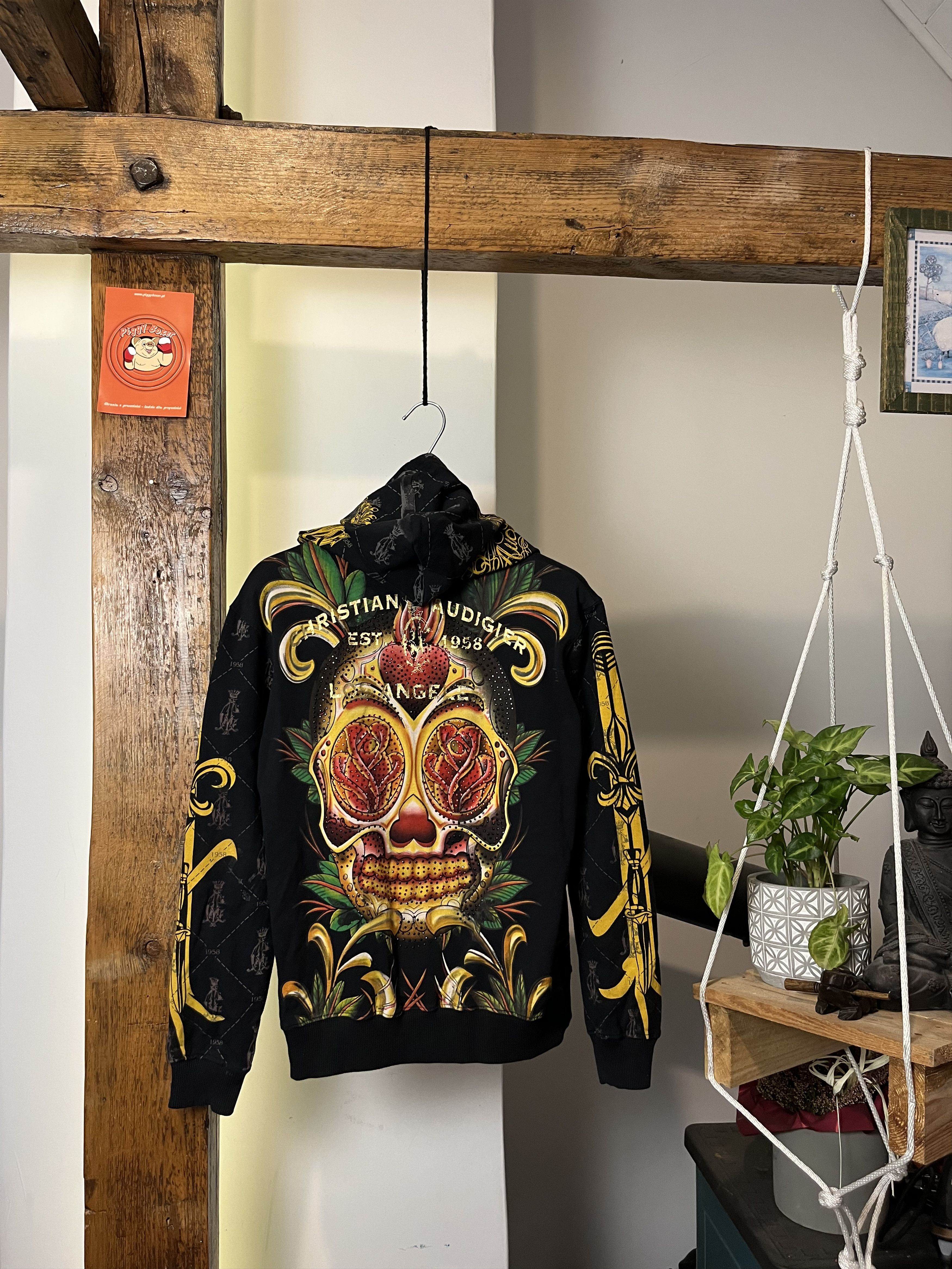 Christian Audigier × Ed Hardy × Vintage Ed Hardy By Christian Audigier Scorpions Skull Zip Hoodie Size M / US 6-8 / IT 42-44 - 1 Thumbnail