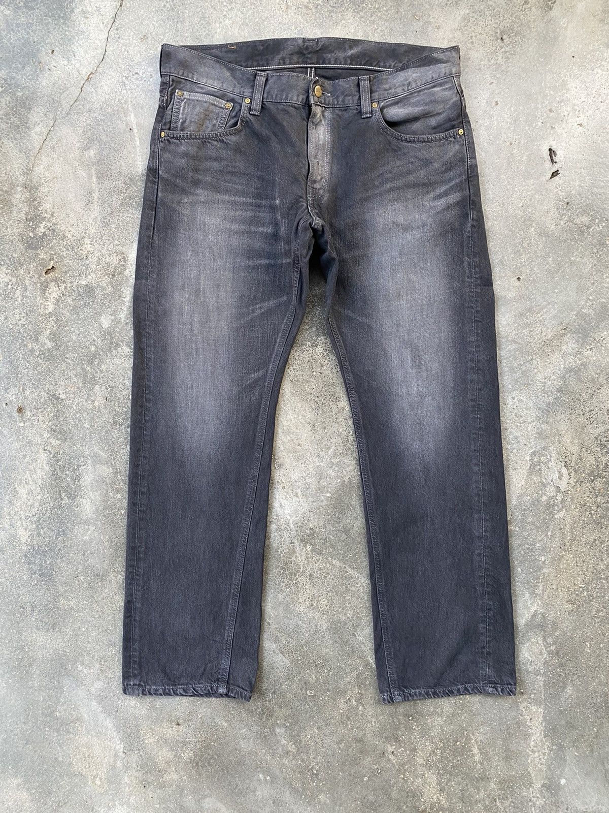 Carhartt Vintage Carhartt Sun Faded Distressed Denim Size US 37 - 1 Thumbnail