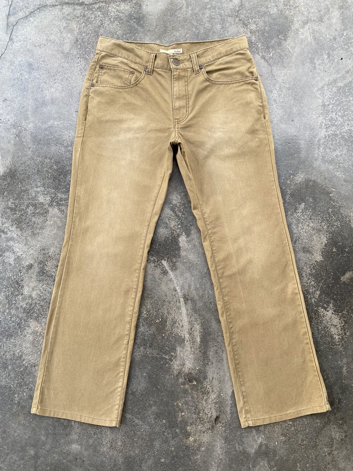 Japanese Brand Vintage Oil Cake Herringbone Faded Pants Size US 34 / EU 50 - 1 Thumbnail